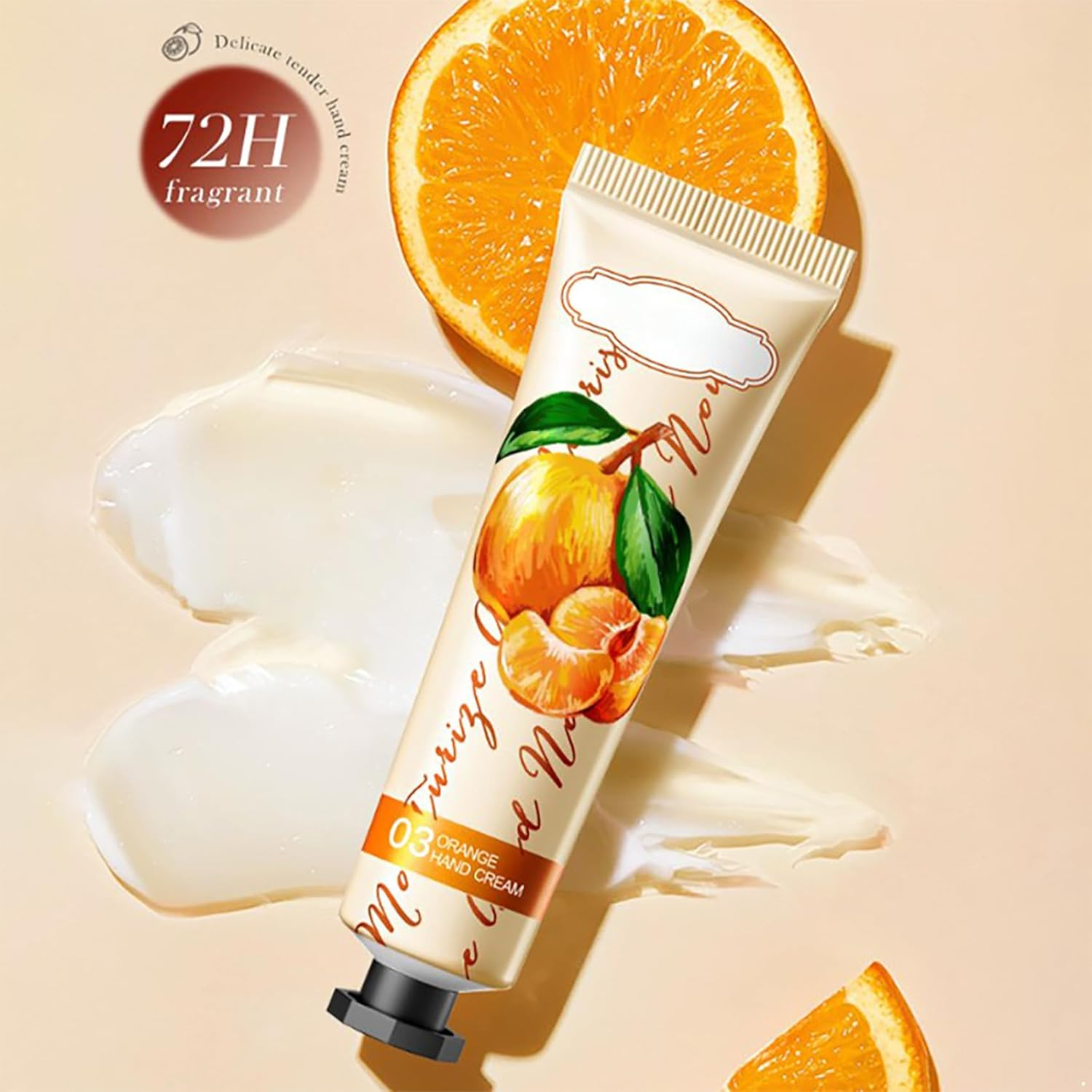 Raenseen 5-Piece Mini Hand Cream Assortment | Fruity & Floral Scented Lotion for Dry Hands, Travel Friendly Skin Care Set Orange One Size - Avocado image number 6