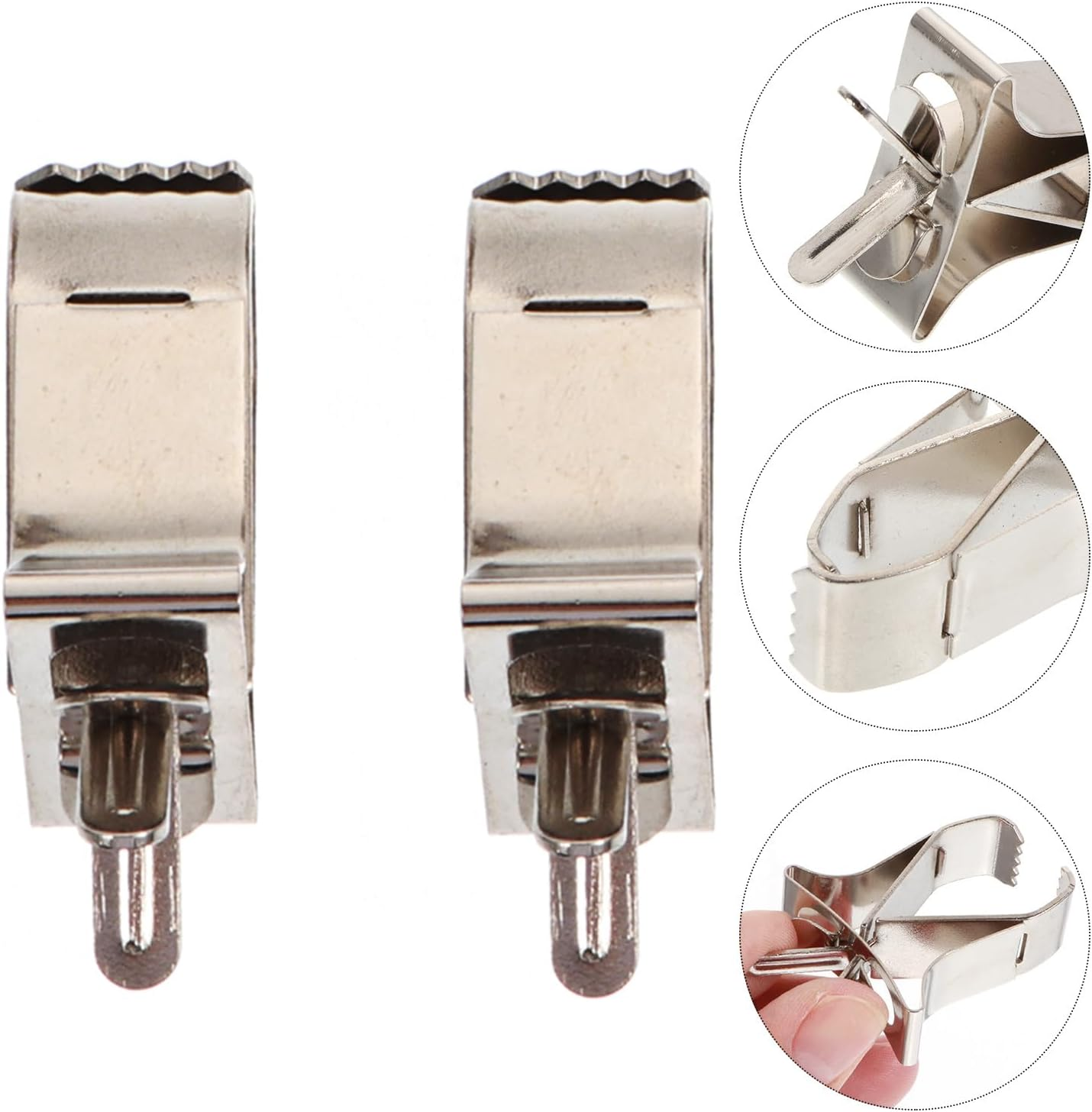 INOOMP 2Pcs Stainless Steel Clamps for Birds Vegetable Clips for Bird Cage Fruit Clips for Pet Parrot Multi-Function image number 2