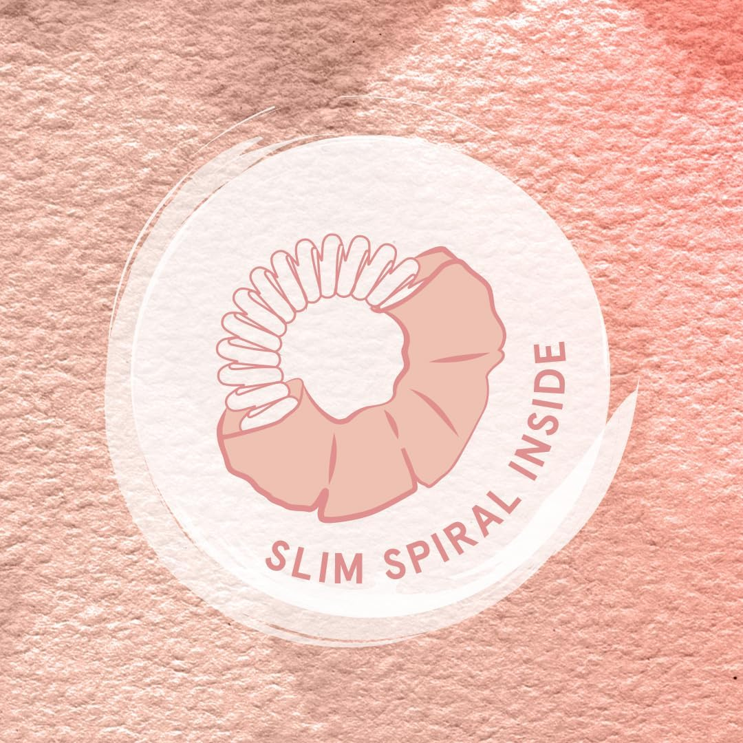 INVISIBOBBLE Scrunchie Slim Hairiffic Set of 2 - Dusty Purple & off White - Hair Scrunchies with Slim Spirals - Hair-Friendly for Elegant Hairstyles