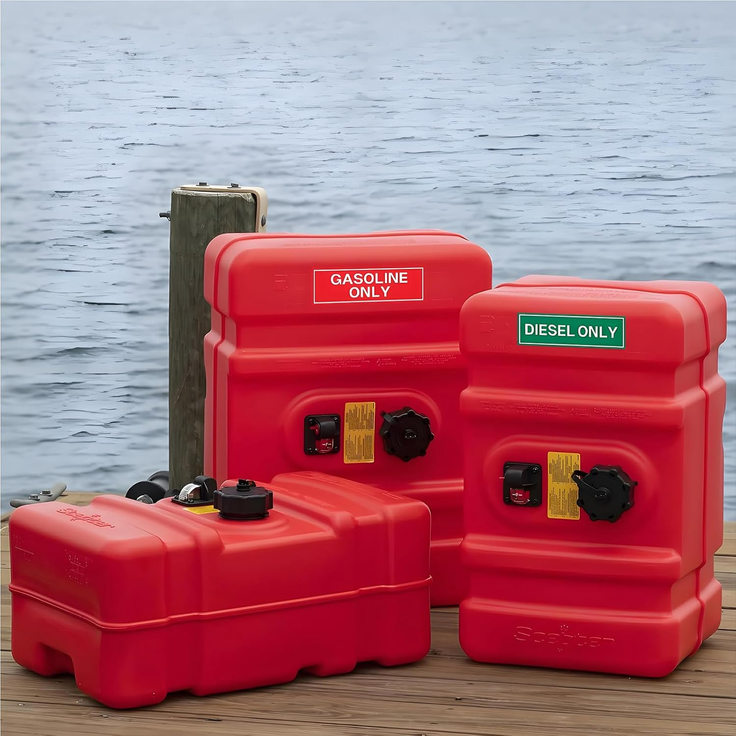 6Pc Gasoline Only Stickers for Fuel Tank | Vinyl Waterproof and Sunburn Resistant Diesel Only Decals for Fuel Cans,Gas Caps,Heavy Duty Trucks,Trucks, Tractors image number 5