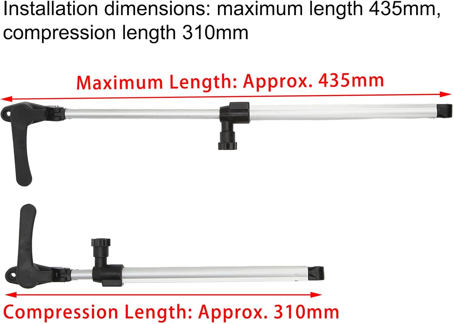 2Pcs RV Window Lift Strut, Aluminium Alloy RV Window Lid Support, 310‑435Mm RV Window Strut for Motorhome Trailer image number 1