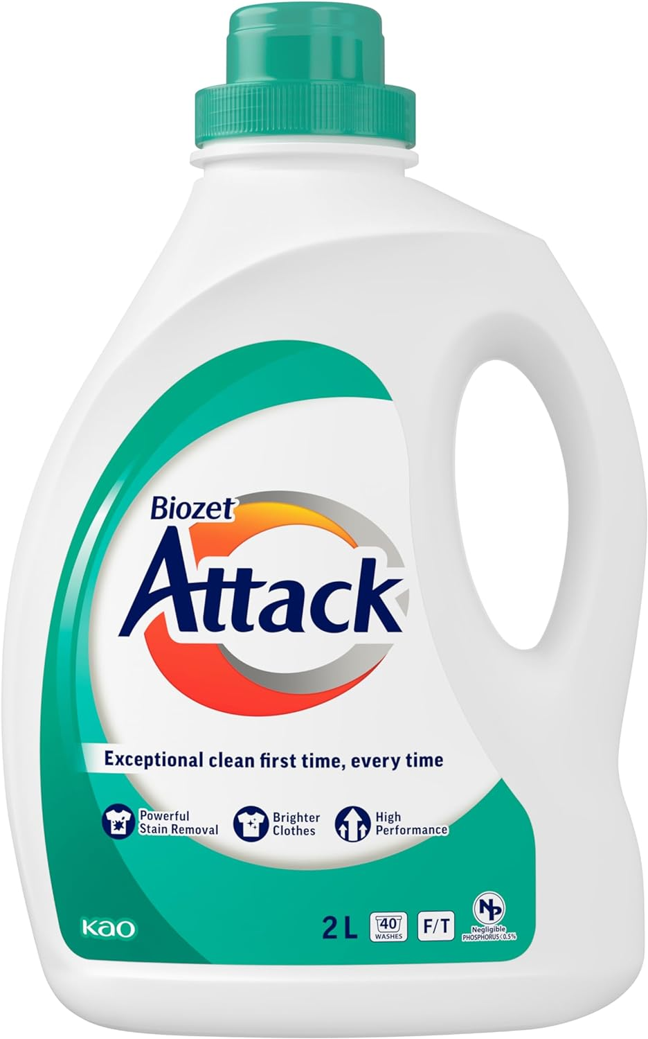 Biozet Attack Regular Laundry Liquid Detergent, 2 Liters image number 1