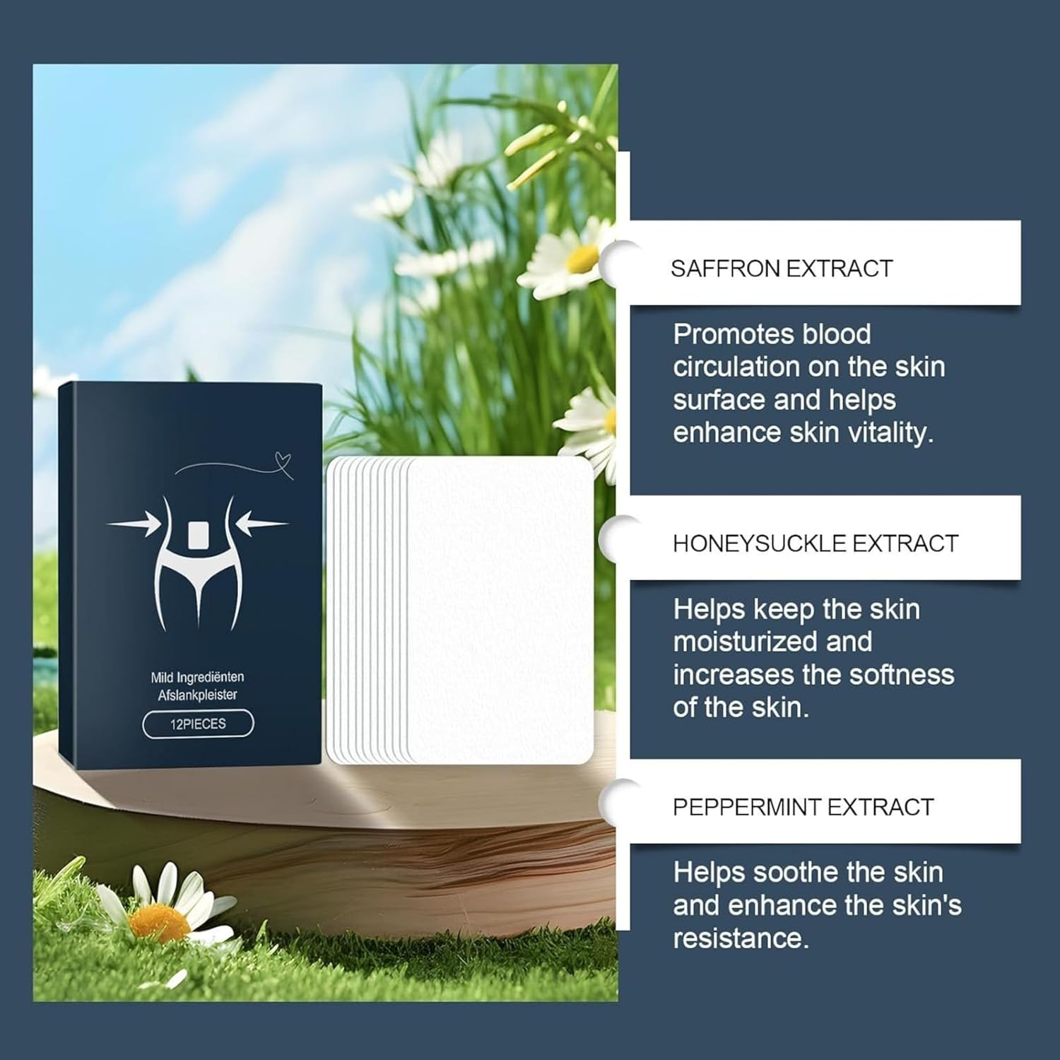 Rejuvacare Ozem Patch, Belly Button Patches for Weight Loss, Firming, Moisturizing & Natural Ingredients for Women & Girls (4 Box) image number 6