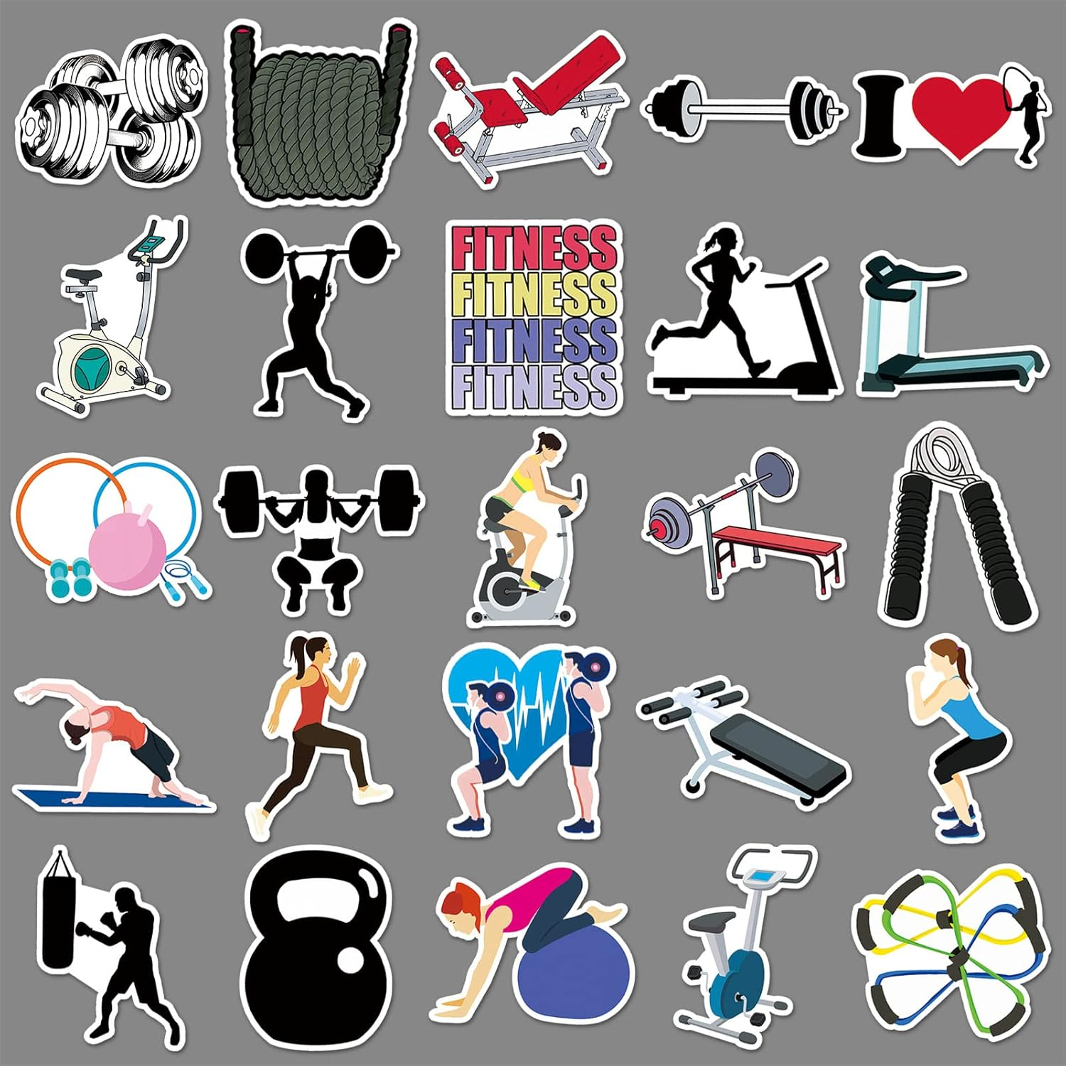 50Pcs Fitness Stickers Trendy Waterproof Gym Stickers for Laptop Guitar Skateboard Water Bottle Luggage Notebook Phone Bicycle Car Computer,Vinyl Inspirational Sports Decals for Teens Adults - Cute Hedgehog image number 3