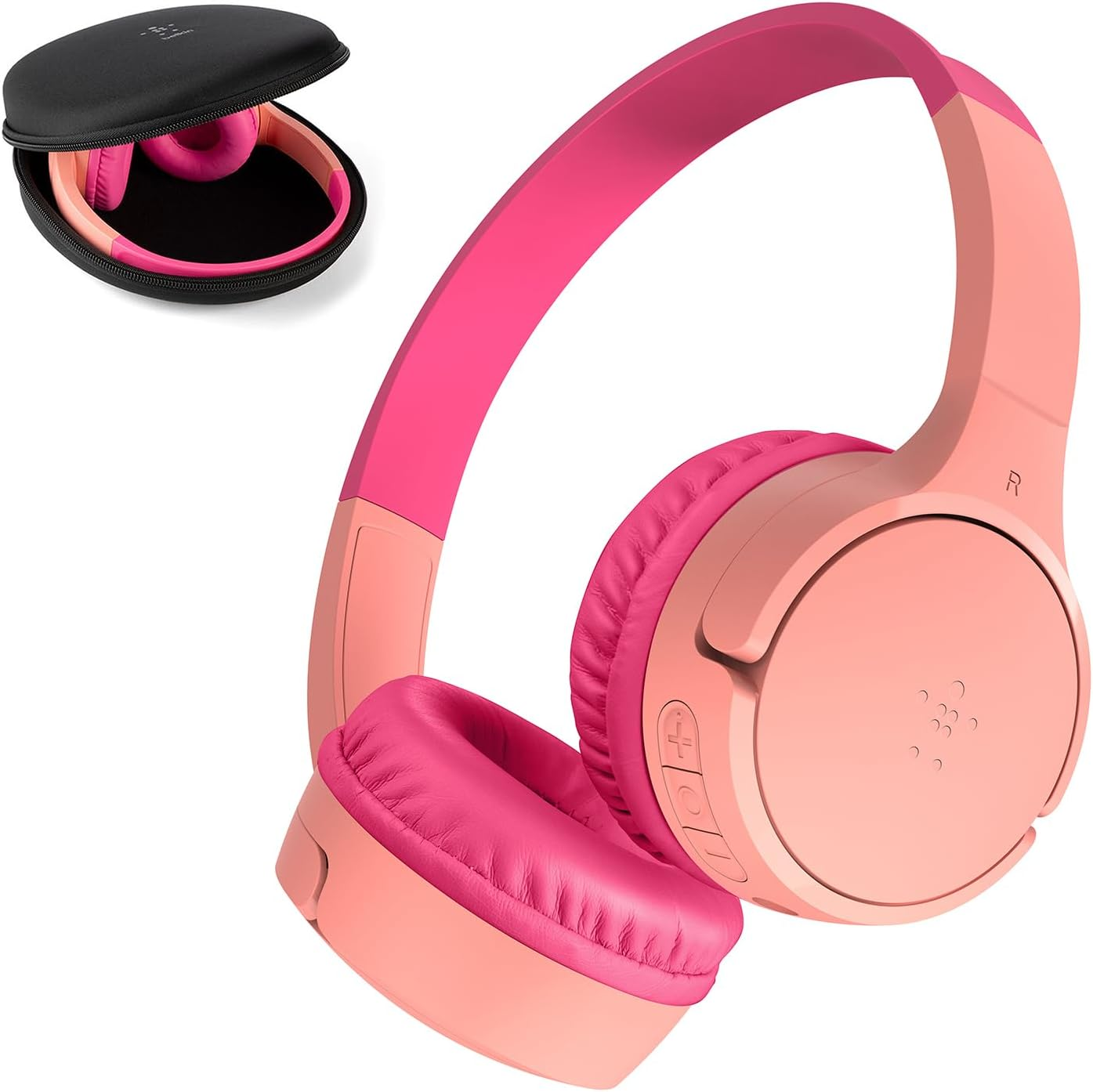 Belkin Soundform Mini Wireless Kids Headphones with Built-In Microphone and Fun Stickers, 30 Hours Playback - Over-Ear Headphones for Teaching, Holidays, Iphone, Ipad, Galaxy - Blue