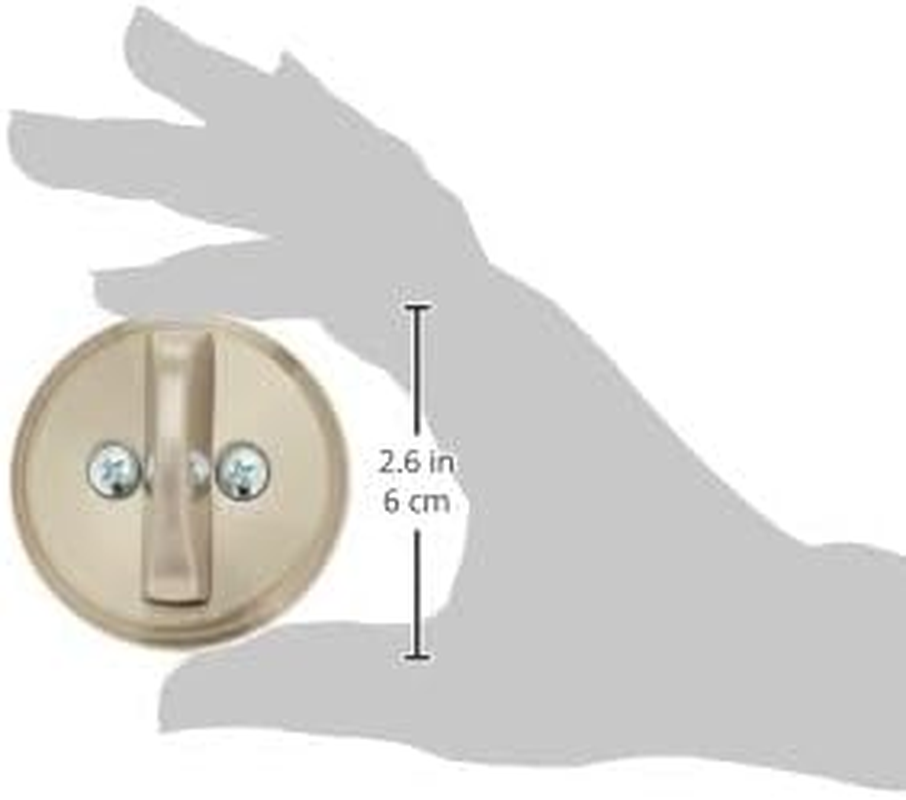 Schlage B81619 Satin Nickel Single Sided Residential Deadbolt with Thumbturn and outside Trim Plate from the B-Series