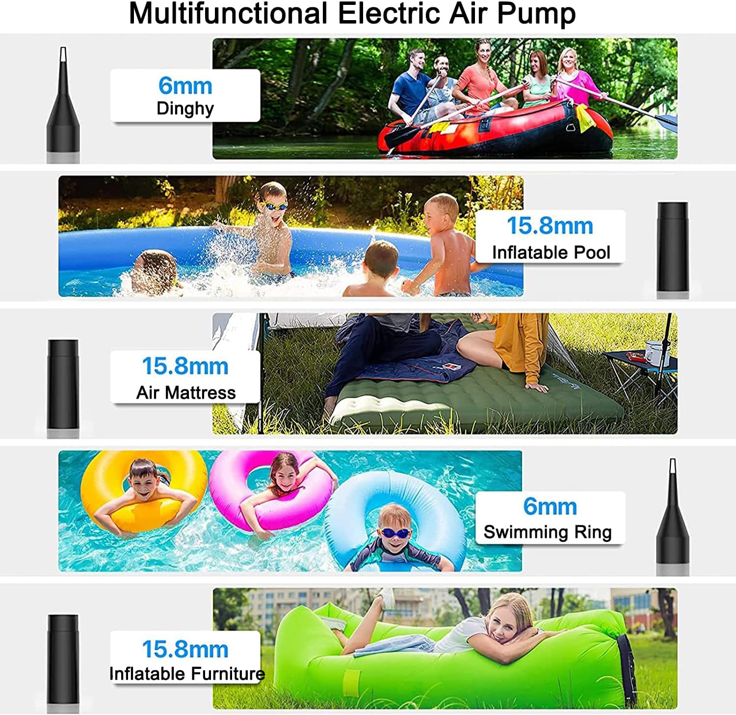 Cordless Compressed Air Duster, 51000RPM, 3 Speed, 6000Mah10W Fast Charging Powerful Keyboard Cleaner with LED Light for Dust Off/Cleaning Computer/Conditioner/Car image number 6