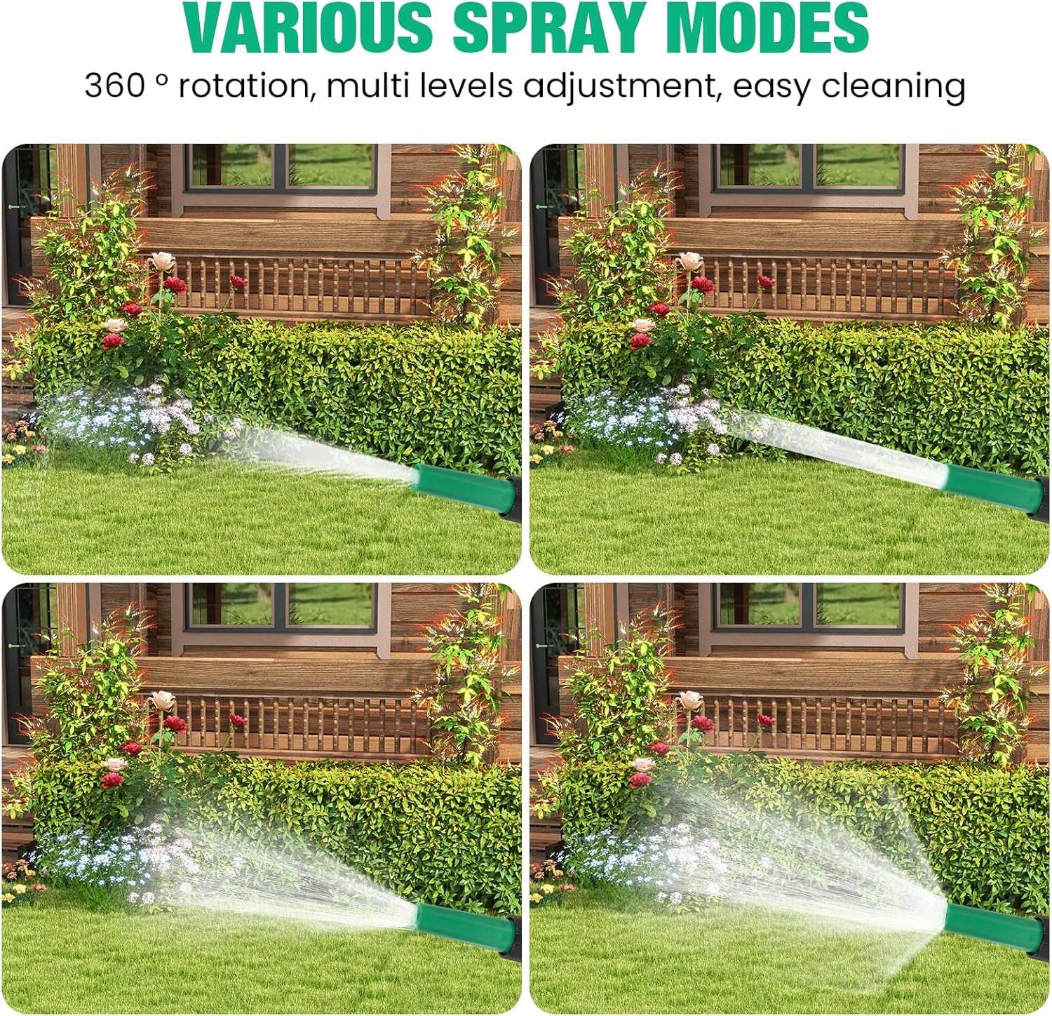 Advwin Garden Hose 15M/50Ft, Water Hose with Nozzle, No Kink and Lightweight Garden Water Pipe, High Burst Strength, 1/2", 3-Layer Weaving Design, Leak-Proof image number 3