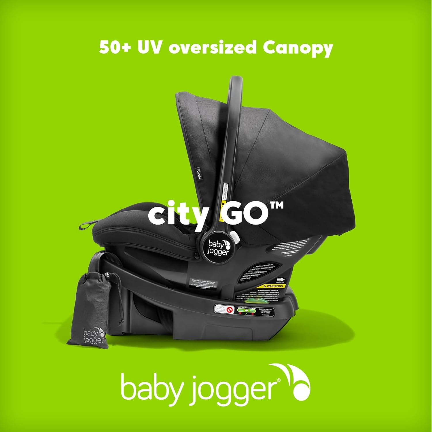 Baby Jogger City Go Infant Car Seat, Lunar Black image number 4
