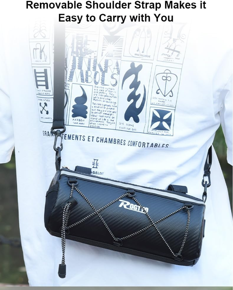 Multifunctional Waterproof Satchel, Bike Handlebar Bag, Bicycle Front Bag Shoulder Bag, Professional Cycling Accessories Outdoor Bike Front Bag for Road Mountain Bike Cycling Travel image number 6