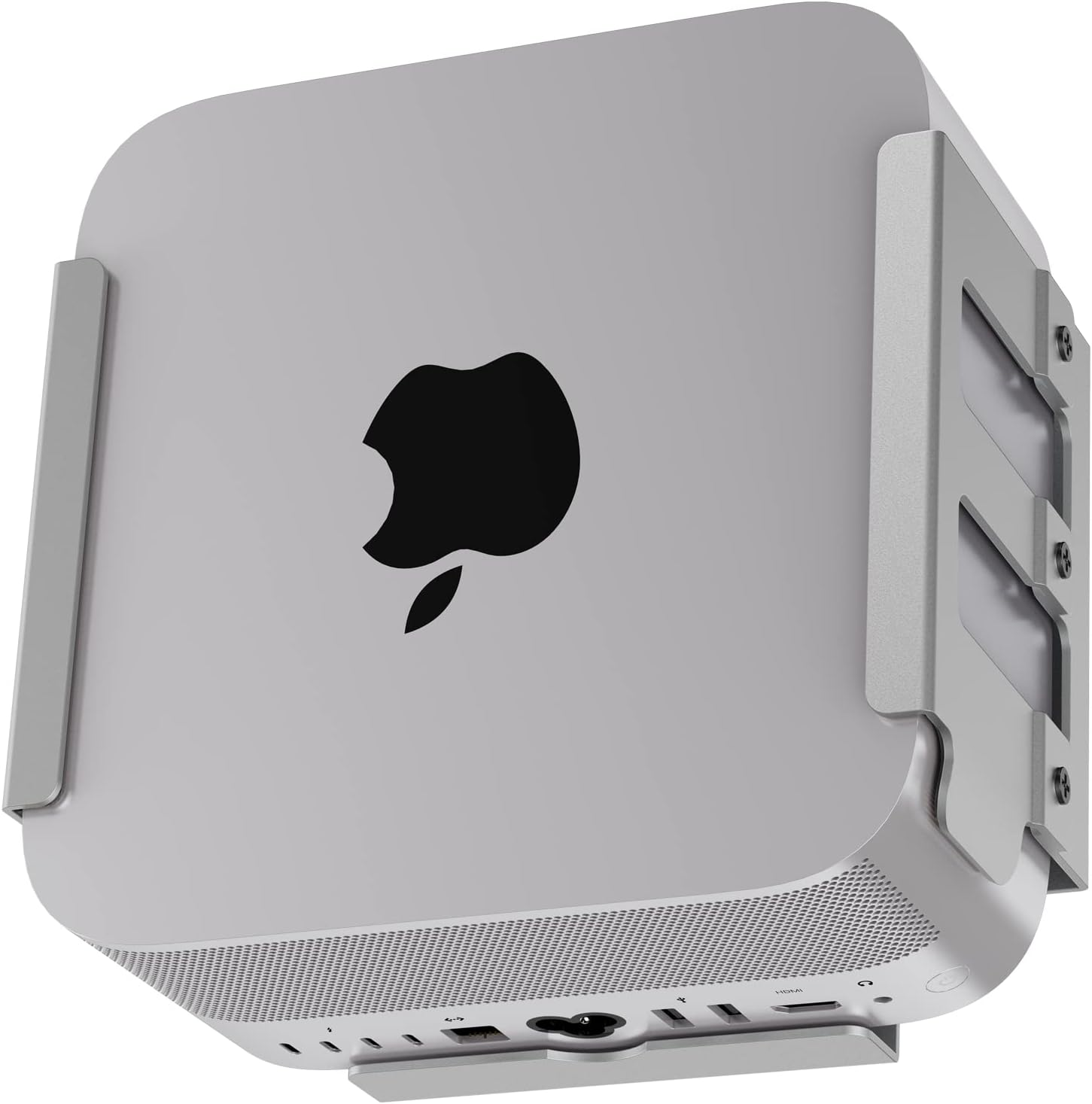 Mac Studio Mount, JEMACHE Heat Dissipation Anti-Scratch Aluminum under Desk, Wall Mount for Mac Studio M4 M3 M2 M1 Max, Ultra (Black)