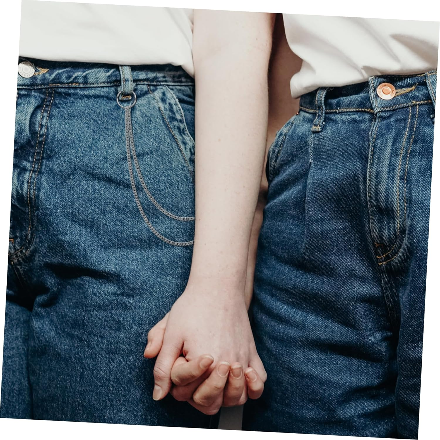 WOFASHPURET Men'S Punk Style Wallet Chain and Pants Chain Set Lobster Clasp Keyring for Pants Street Dance Hip Hop Accessories for Everyday Wear image number 2