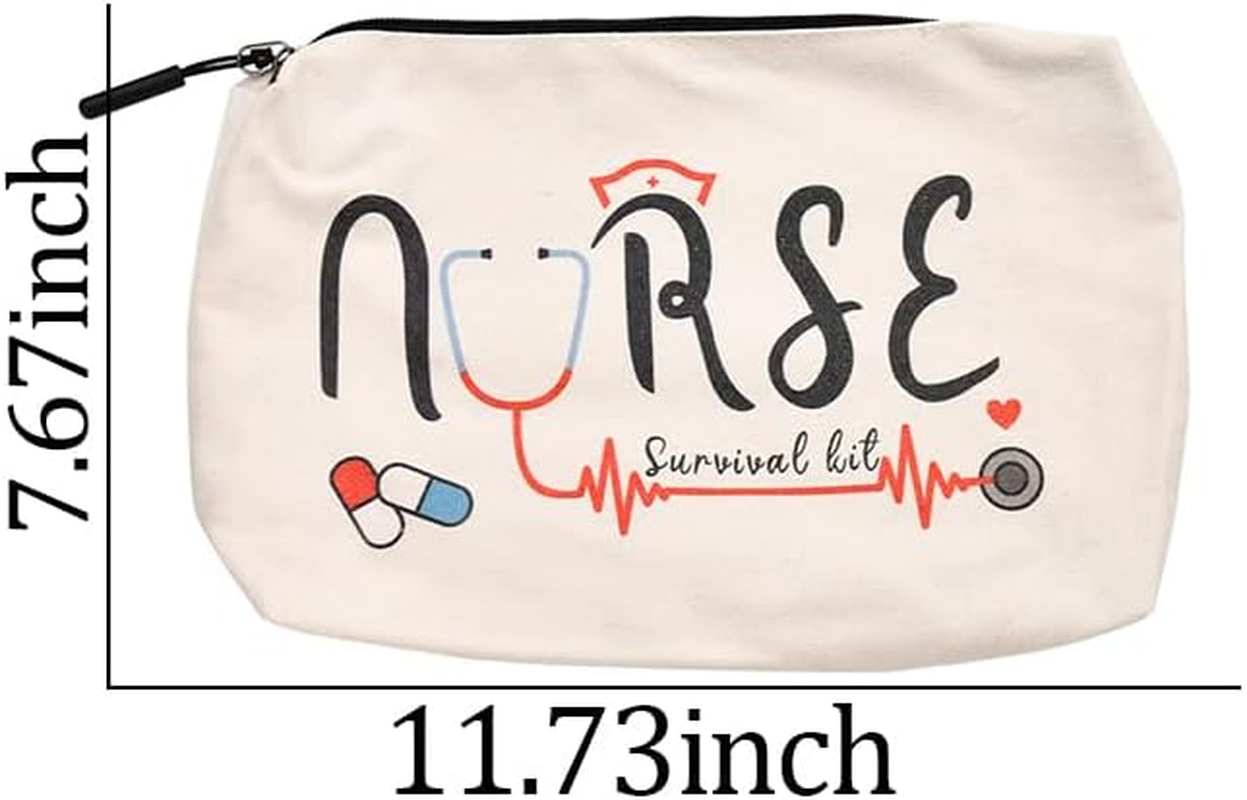 Nurse Makeup Bag Cosmetic Bags for Women RN Gifts for Nurses Graduation Retirement Appreciation Gifts for Women Nursing Assistant Student Nurses Accessories for Work - Nurse Survival Kit