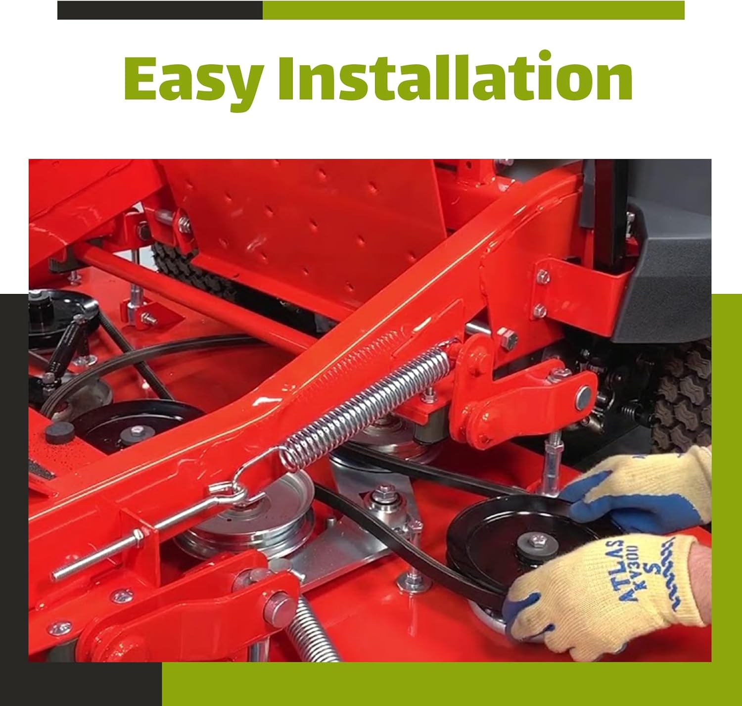 Showingo Deck Idler Tension Spring 607616 & 604110 Deck Idler Spring Tensioner Anchor Replacement for Hustler Raptor SD Sdx/Fastrak SD Sdx/Dash Super S Replaces 122388, 604291 (2PC) image number 6