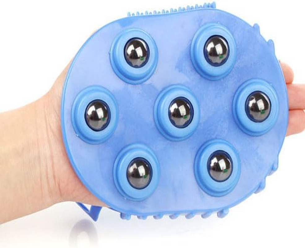 Limcryspp 1-Piece Rotating Massage Brush Lymphatic Massage Gloves, Handheld Body Massager, Back Full-Body Massage Tool image number 2