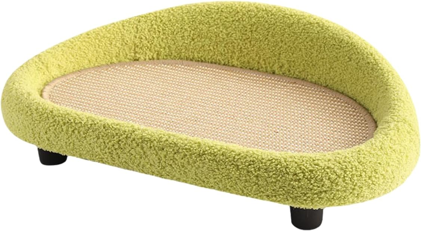 AIMALL 19.7 Inch Cat Scratching Board and Sofa - Integrated Sisal Cat Claw Pad with Comfortable Velvet Nest, Scratch-Resistant Cat Furniture