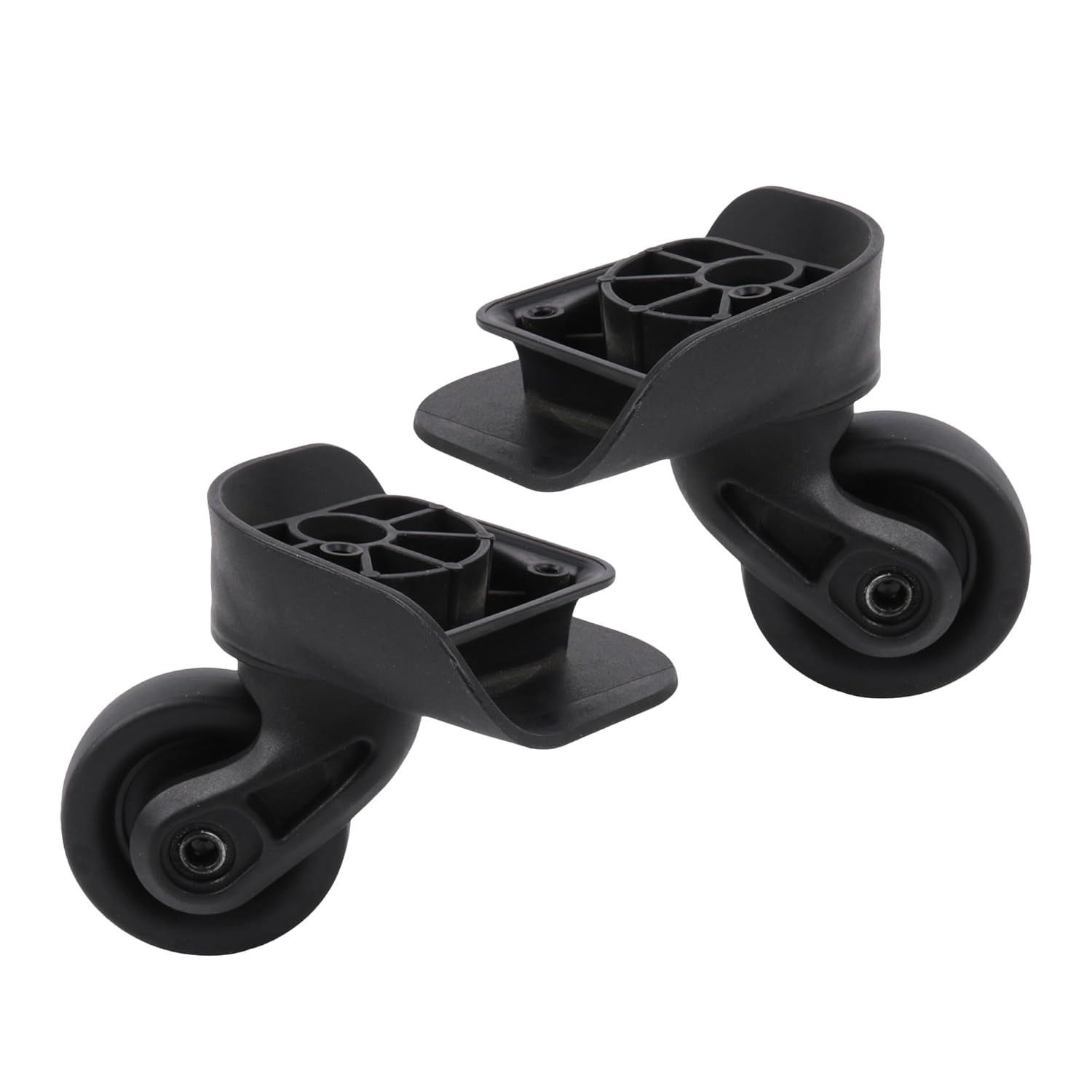 2 Pair Replacement Wheels for Luggage 360 Swivel Suitcase Casters Black 1.42 Inch Black image number 2