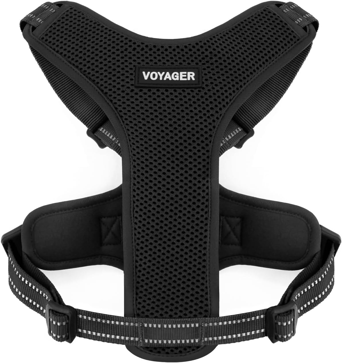 Air Frontier Mesh Dog Harness with Steel Leash D-Ring, Reflective Stitching, and Lightweight Breathable No-Pull Design, Adjustable Neck and Chest Straps for Small to Large Breeds - ORW, S