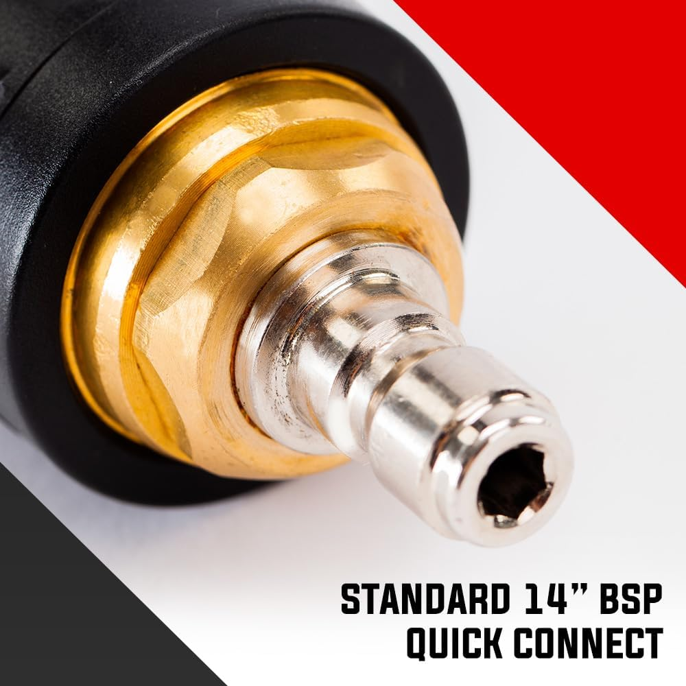 JET-USA Turbo Head Nozzle for High Pressure Washer Cleaner Standard 1/4 Inch BSP Quick Connect Max 5000PSI Pressure image number 5