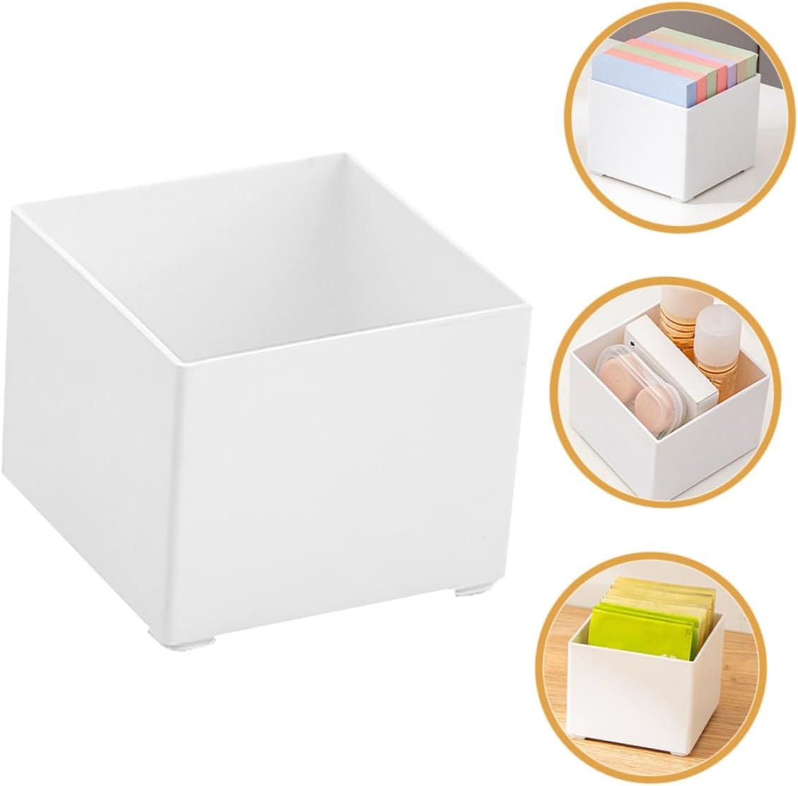 BELLIFFY 2Pcs Memo Holder Memo Storage Box Desk Organiser Convenient Notepad Box image number 1