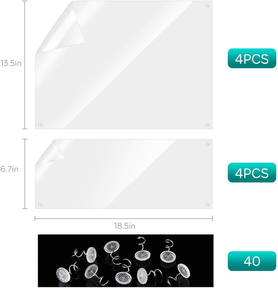 Ejoyous Cat Scratch Protection Self-Adhesive Scratch Protection Film for Sofa Furniture Sofa Scratch Protection Pad with 40 Pads Nails for Cat Lovers and Furniture Owners 4 Pieces M/L Code image number 6