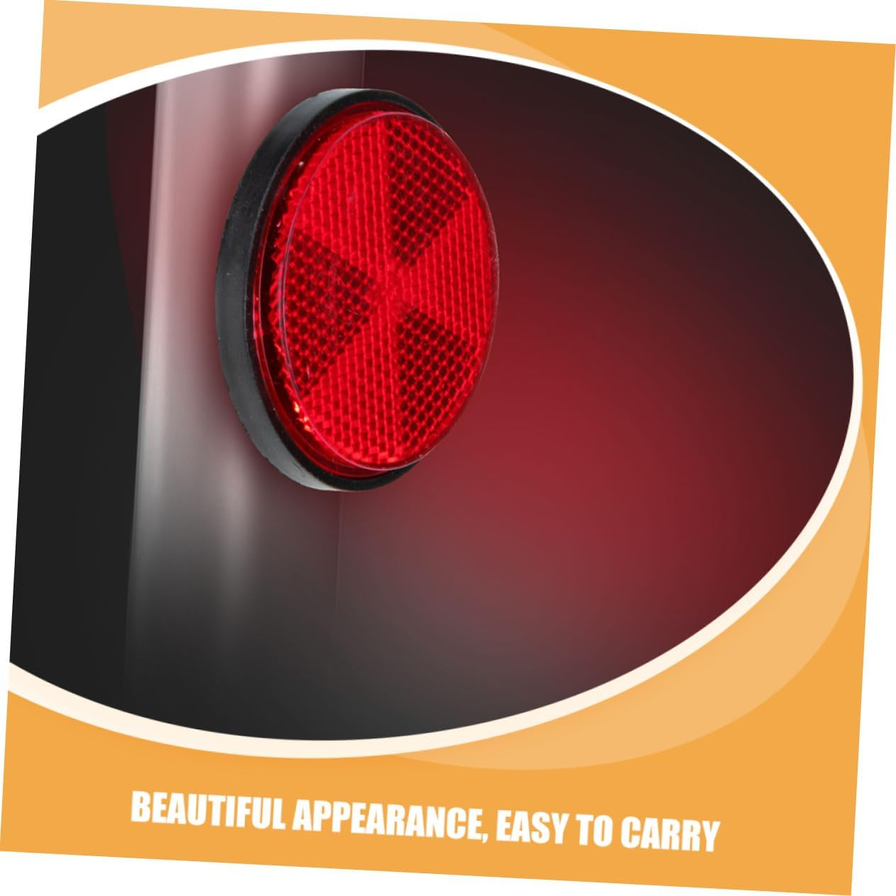 Luxshiny 6Pcs Red round Bike Reflectors Plastic Cycling Warning Reflective Tool for Mountain Bikes Motorcycles Rvs Safety Accessories