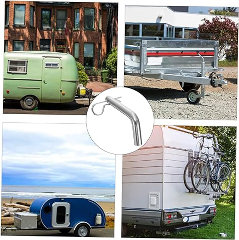 Trailer Hitch Pin Trailer Latch Heavy-Duty Trailer Hitch Pin and Clip Anti-Theft Hitch Locking Pin Accessories (Sliver) image number 6