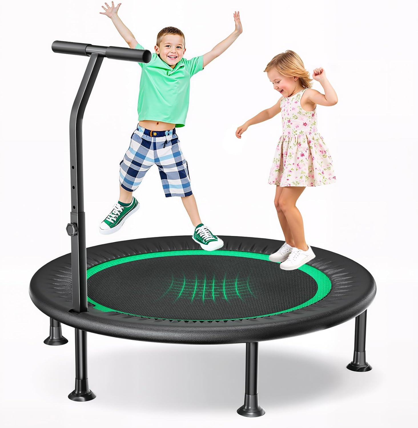 Mini Trampoline for Kids Adults - 48" Foldable Fitness Rebounder Mini Trampolines image number 3
