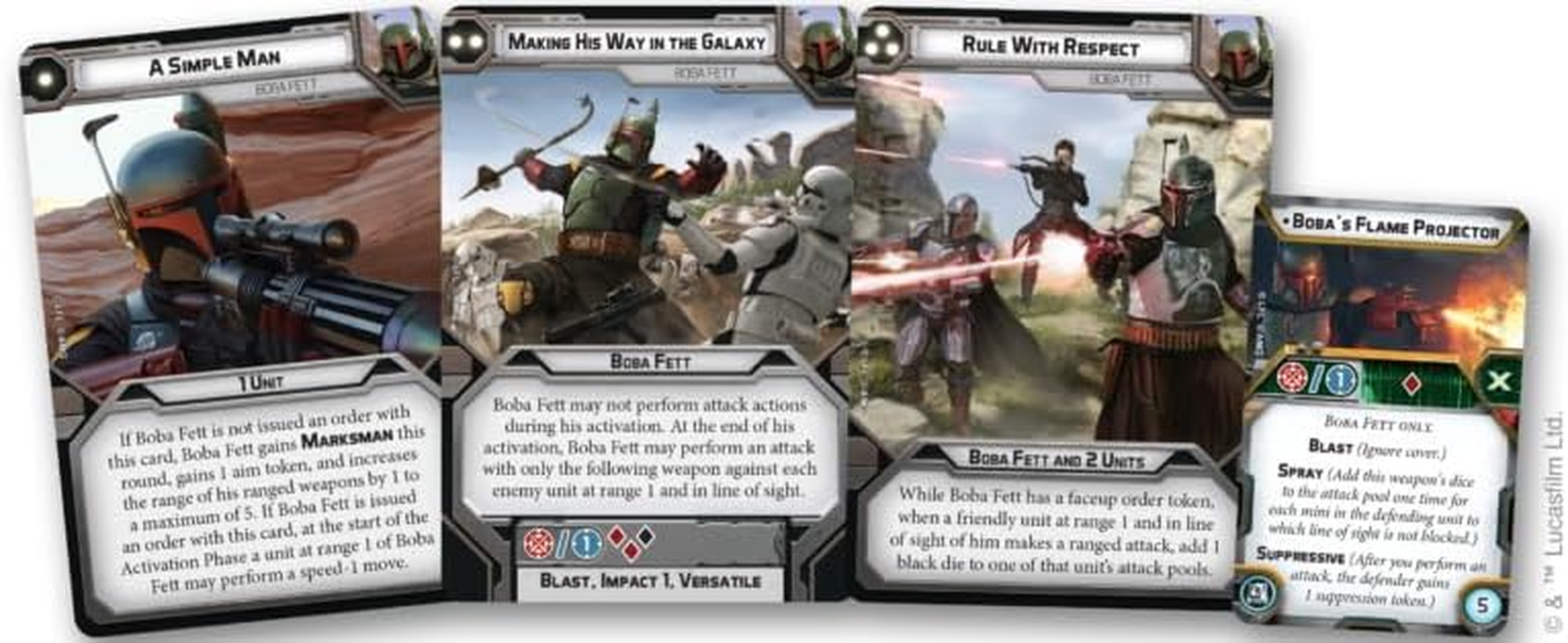 Atomic Mass Gamesasmodee North America Star Wars Legion Boba Fett (Daimyo) Operative Expansion Miniatures Game image number 2