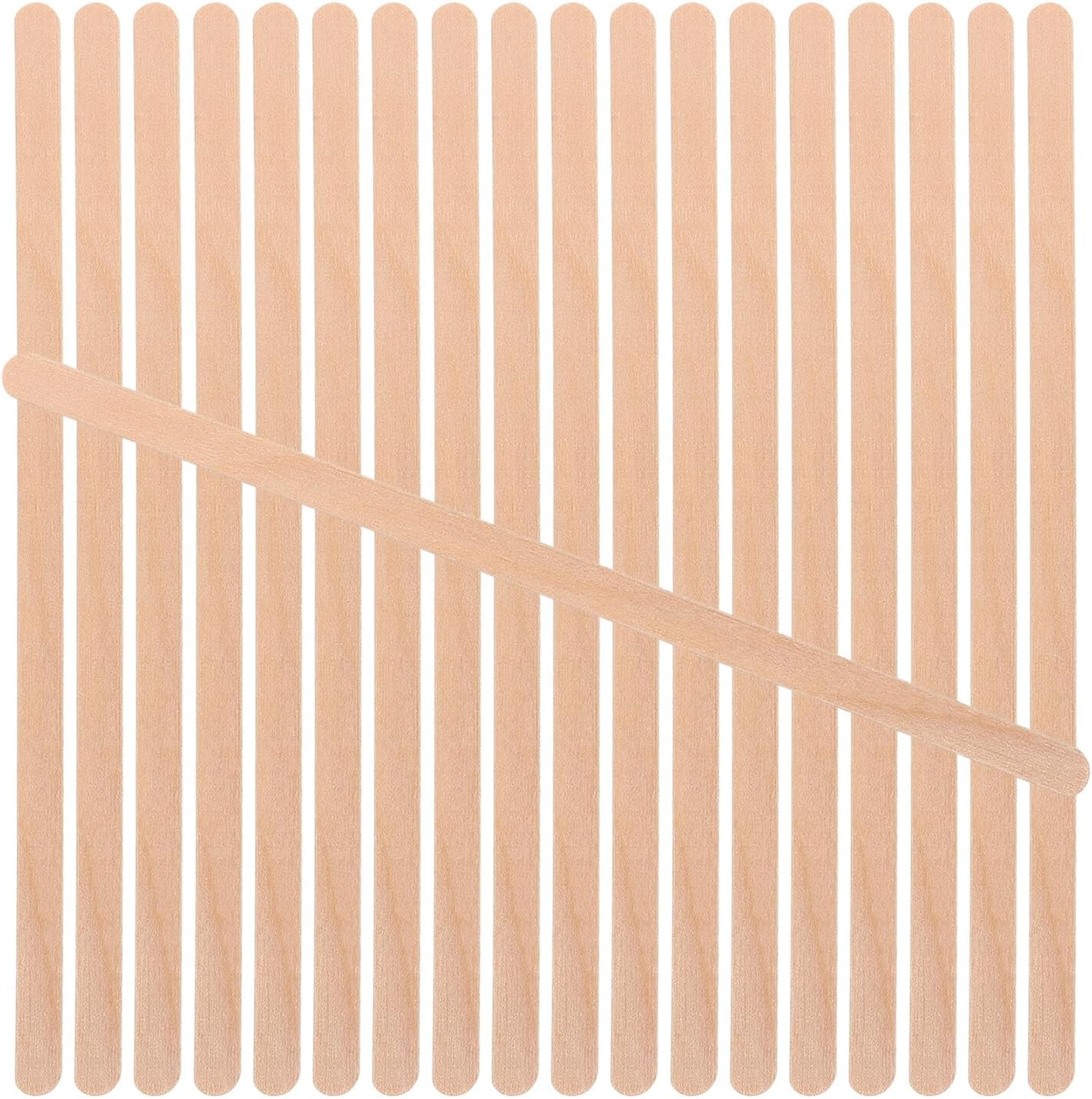 OHPHCALL 250Pcs Wooden Coffee Stirrer Sticks Disposable Ends Mixer for Hot Drinks Tea Cocoa Cocktail Bar Office Use image number 1