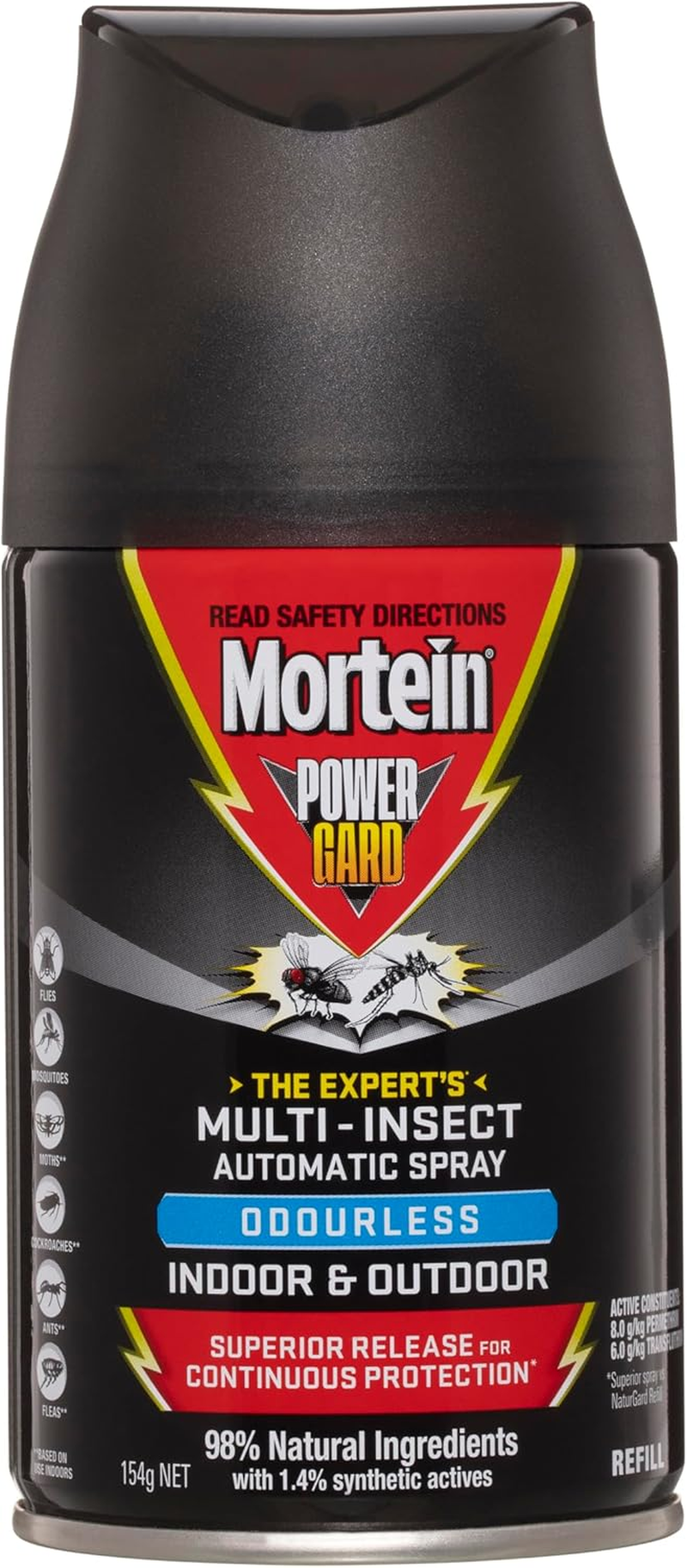 Mortein Powergard Ouderless Multi Insect Auto Spray Refill 154 G image number 5