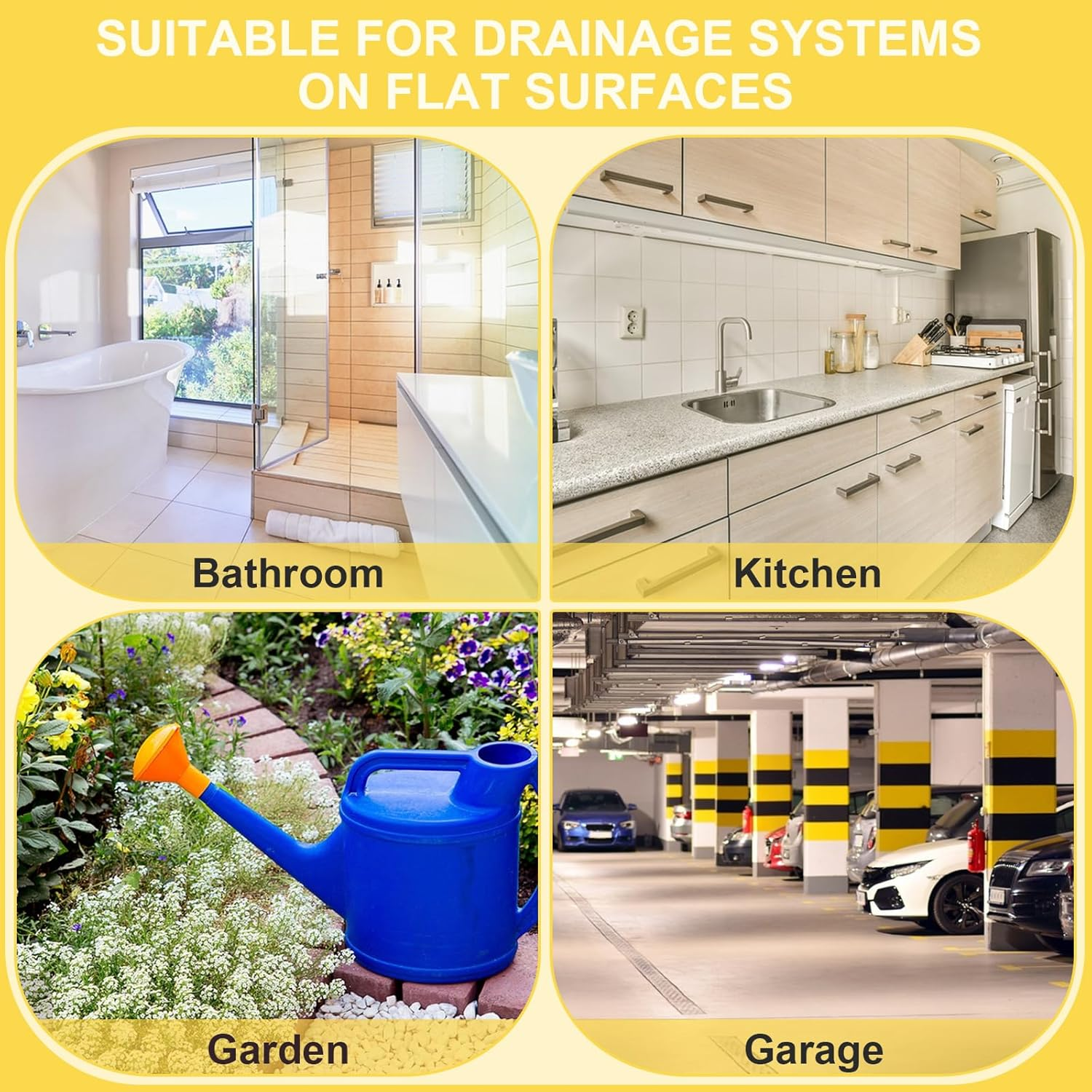 EFUTURETIME Pack of 40 Disposable Self-Adhesive Shower Drain Hair Catcher, 15 Cm X 15 Cm, Fibreglass Mesh Sticker for Shower Drain, Kitchen Bathroom against Drain Clogging