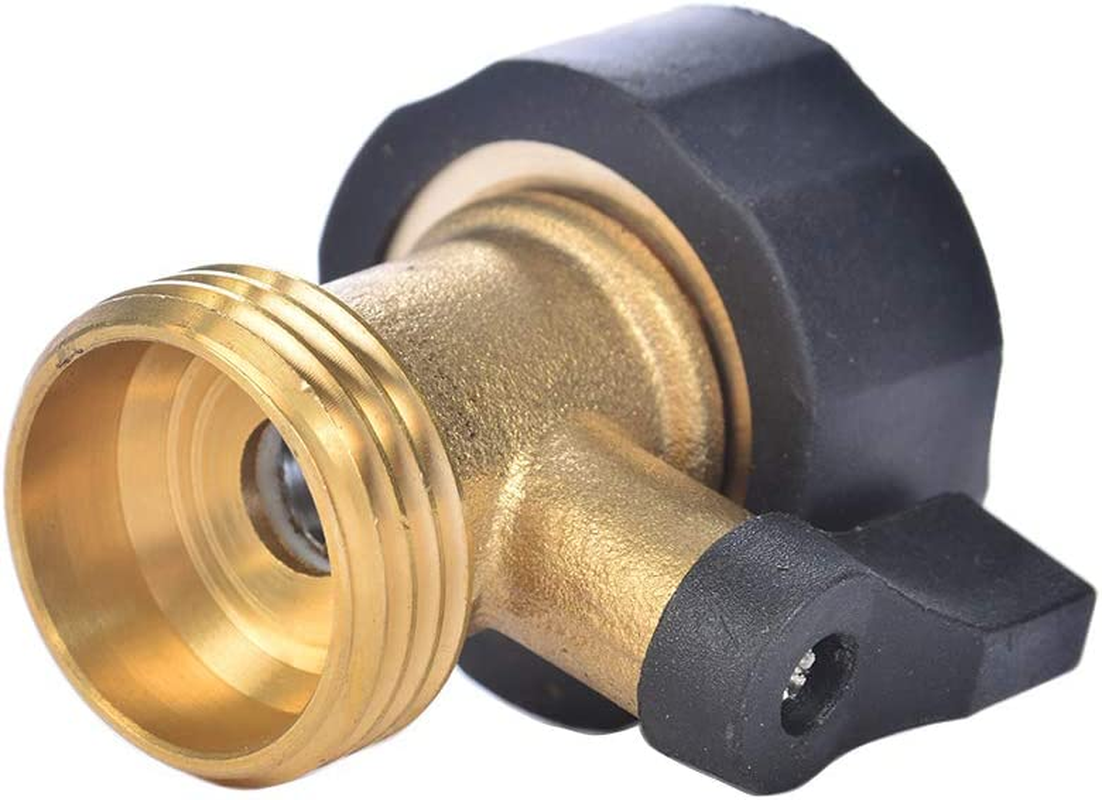 REGNHLIF 3/4" Brass Shut off Valve Garden Hose Connector
