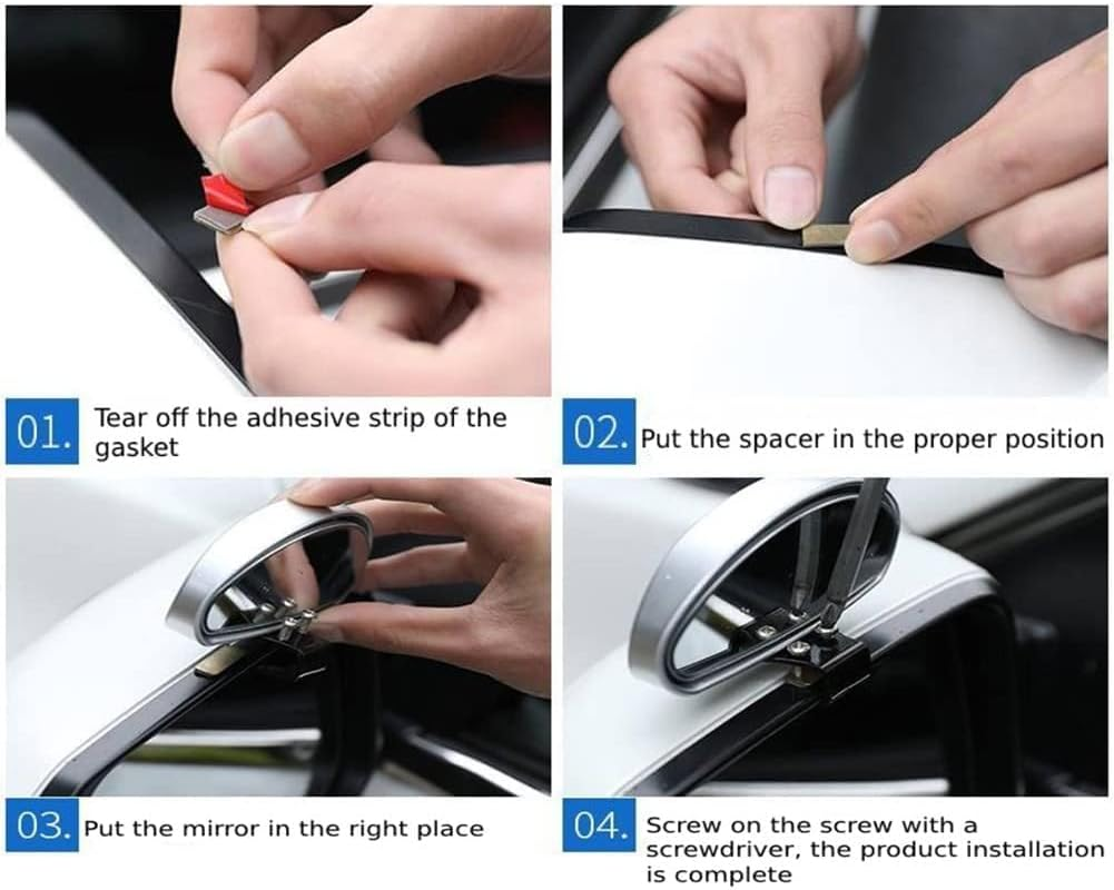 Blind Spot Mirror for Car, Rectangle Rear View HD Glass Wide Angle Mirror, Auto Interior Baby Mirror for Cars Trucks Suvs Rvs Accessories