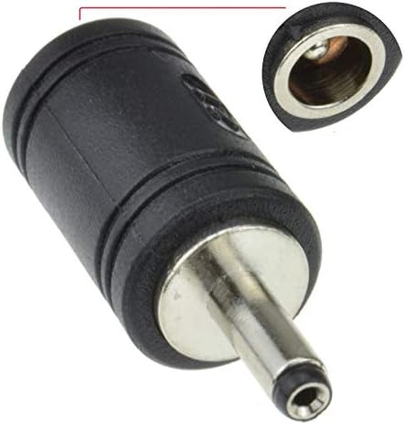 DC Power Adapter 5.5Mm X 2.1Mm to 3.5Mm X 1.3Mm, DC in Line Socket Female to DC Male Plug, Coaxial Power Converter for CCTV Equipment, Video Surveillance Camera, LED Lights, Notebook, PC image number 2