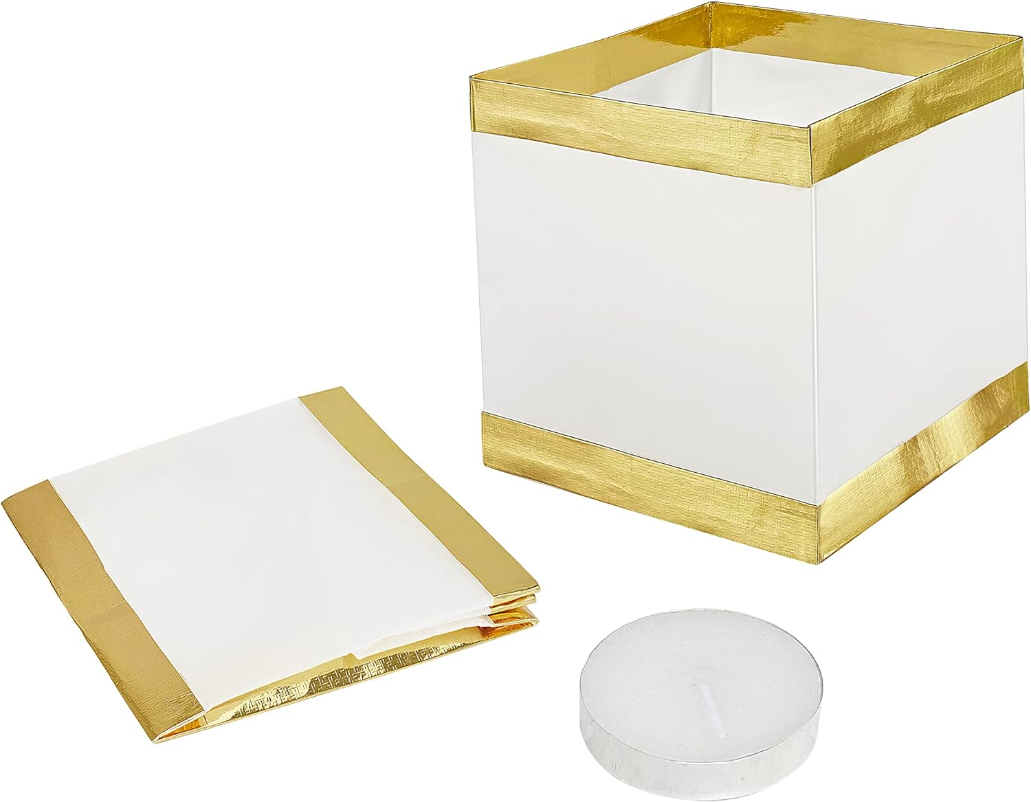 FUELYE 20Pack 5.9" Inch Square Floating Candles Lantern Set,Outdoor Decoration Waterproof Floating Lanterns for the Pool,River,Memorials,Wedding,Bar and Parties image number 3