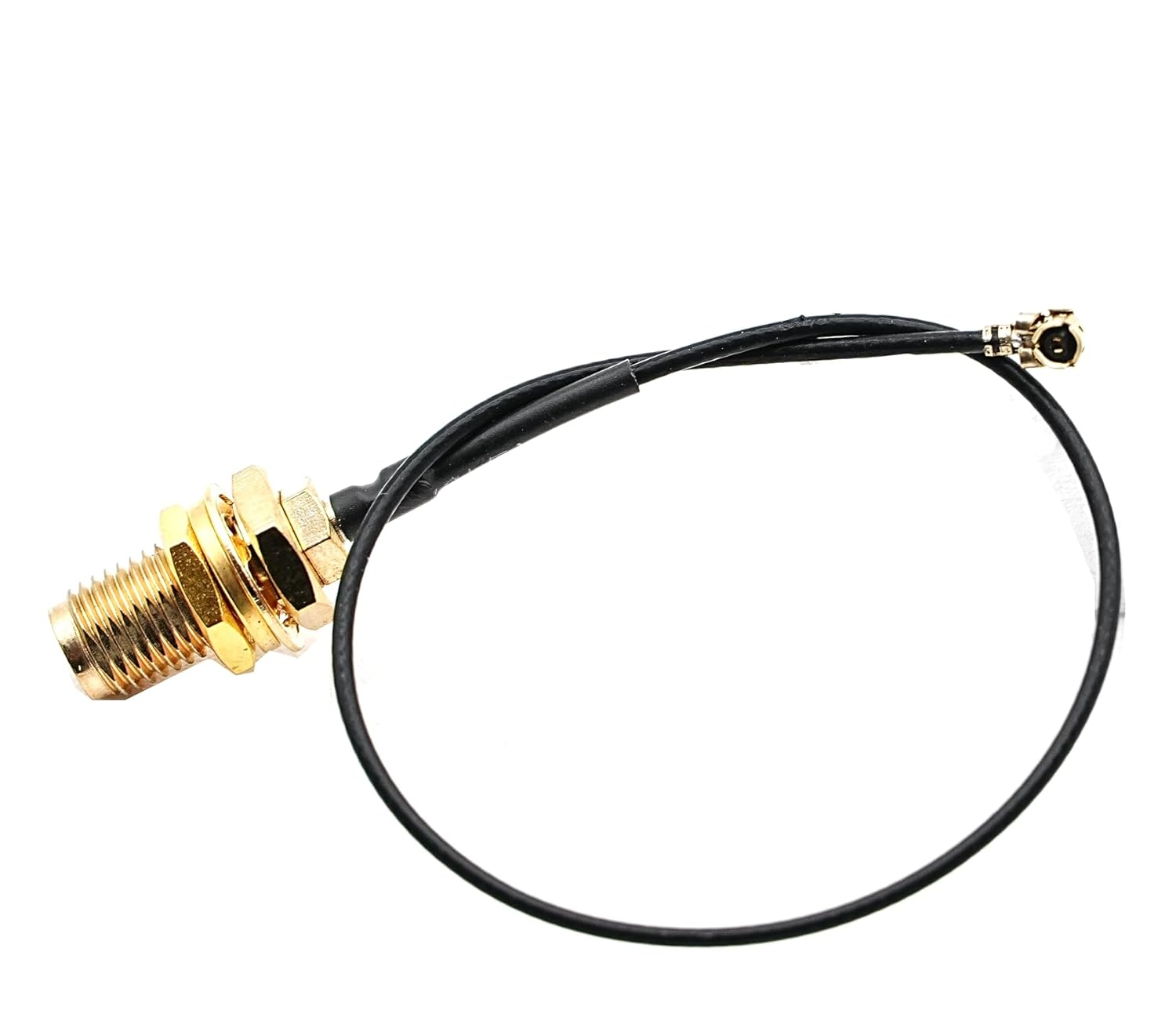 DIGISHUO 5Pcs 20Cm IPX UFL to SMA Extension Cable | SMA Female to IPX IPEX-1 Cord Antenna Pigtail Cable | Low Loss 1.13Mm IPEX to SMA Bulkhead Coaxial Cable | 50Ohm for Network Card, Mini PCI (20Cm) image number 1