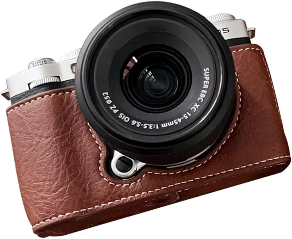 Bewinner Half Leather Case Kit for X M5, Retro Leather Camera Case with Shoulder Strap, Portable Detachable Carrying Case, Portable and Protecting, anti Scratch and Impact (Green)