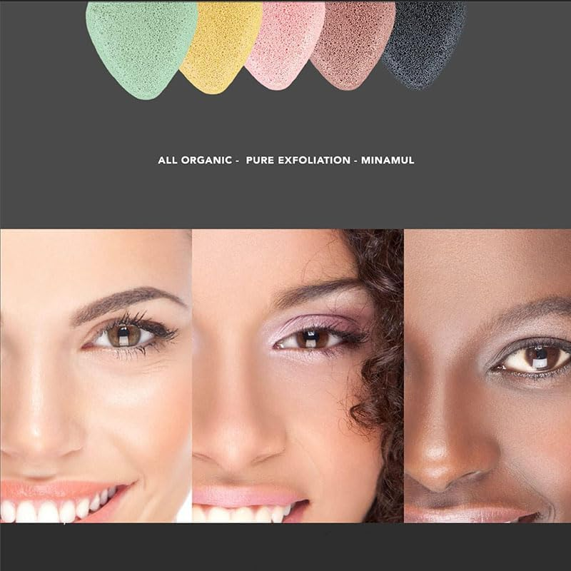 6Pcs Konjac Bath Sponge,Organic Konjac Cleansing Facial Sponges Set,Cordate Facial Sponges，Polychrome Face Sponges for Gentle Face Cleansing and Exfoliation (Droplet Shaped) image number 6