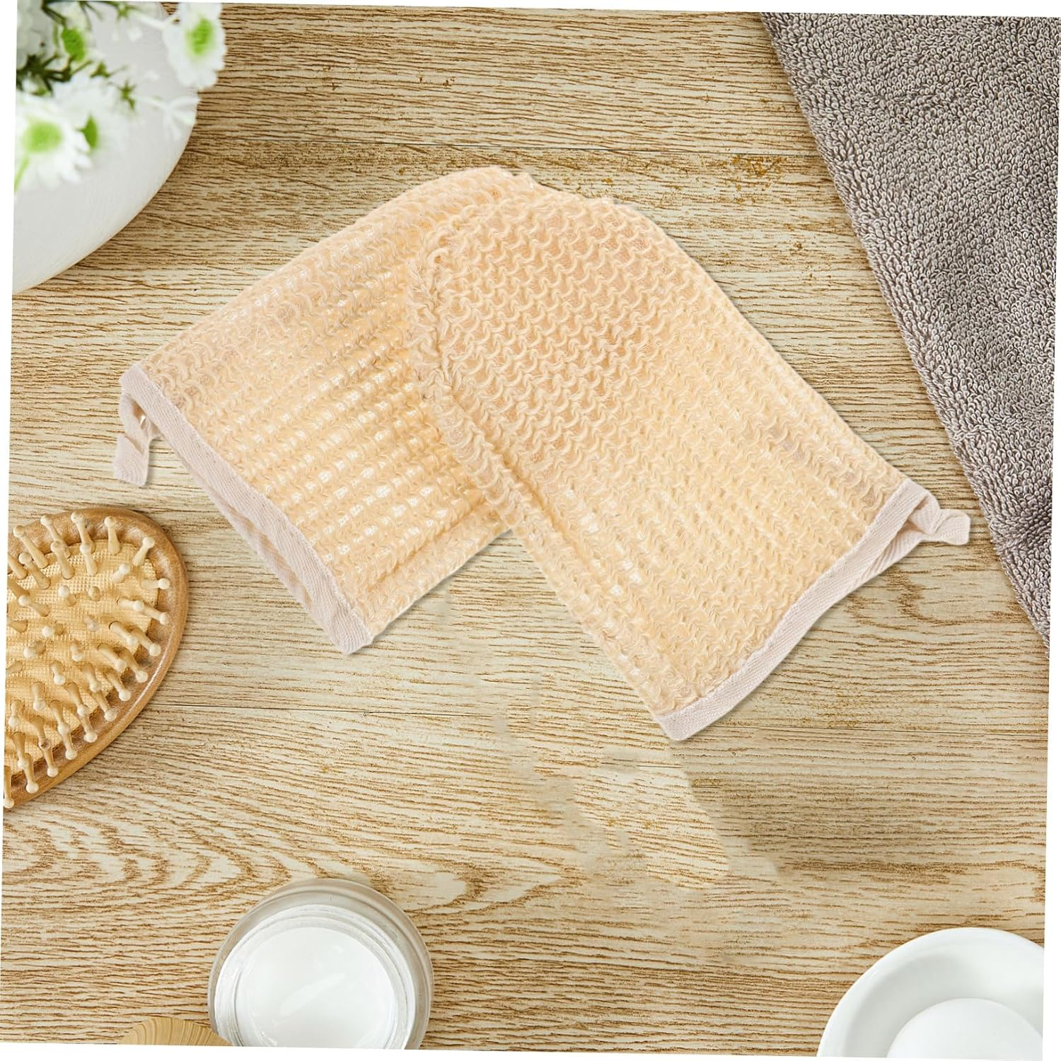 2Pcs Exfoliating Bath Gloves Body Scrubber Mittens for Smooth Skin Relaxing Shower Adult Bathing Essentials Unisex Spa Gloves for Gentle Skin Refinement