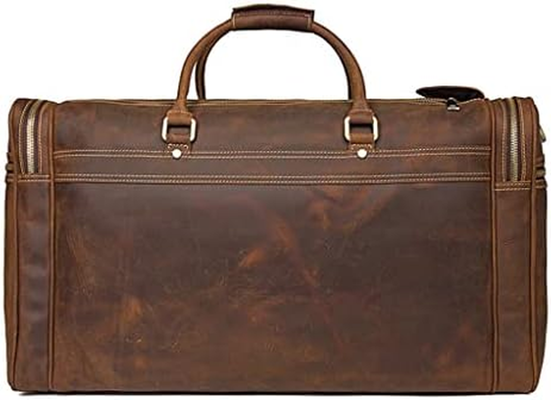 Travel Bag Cow Leather Big Travel Duffel Durable Cowhide Weekend Bag Man Genuine Leather Luggage Bag image number 3