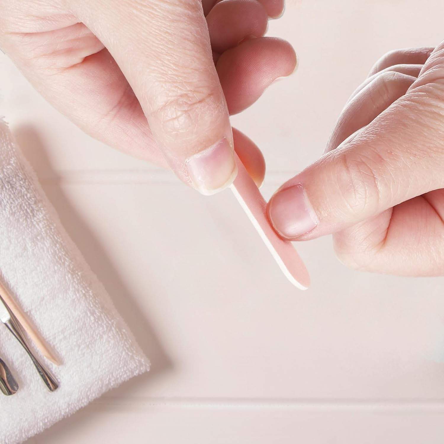 HARFINGTON 100Pcs Mini Nail File Bulk, 180/240 Grit Disposable Double Sided Nail Files Emery Boards Professional Manicure Tools for Home Salon Nail Smoothing, Blue - Blue image number 3