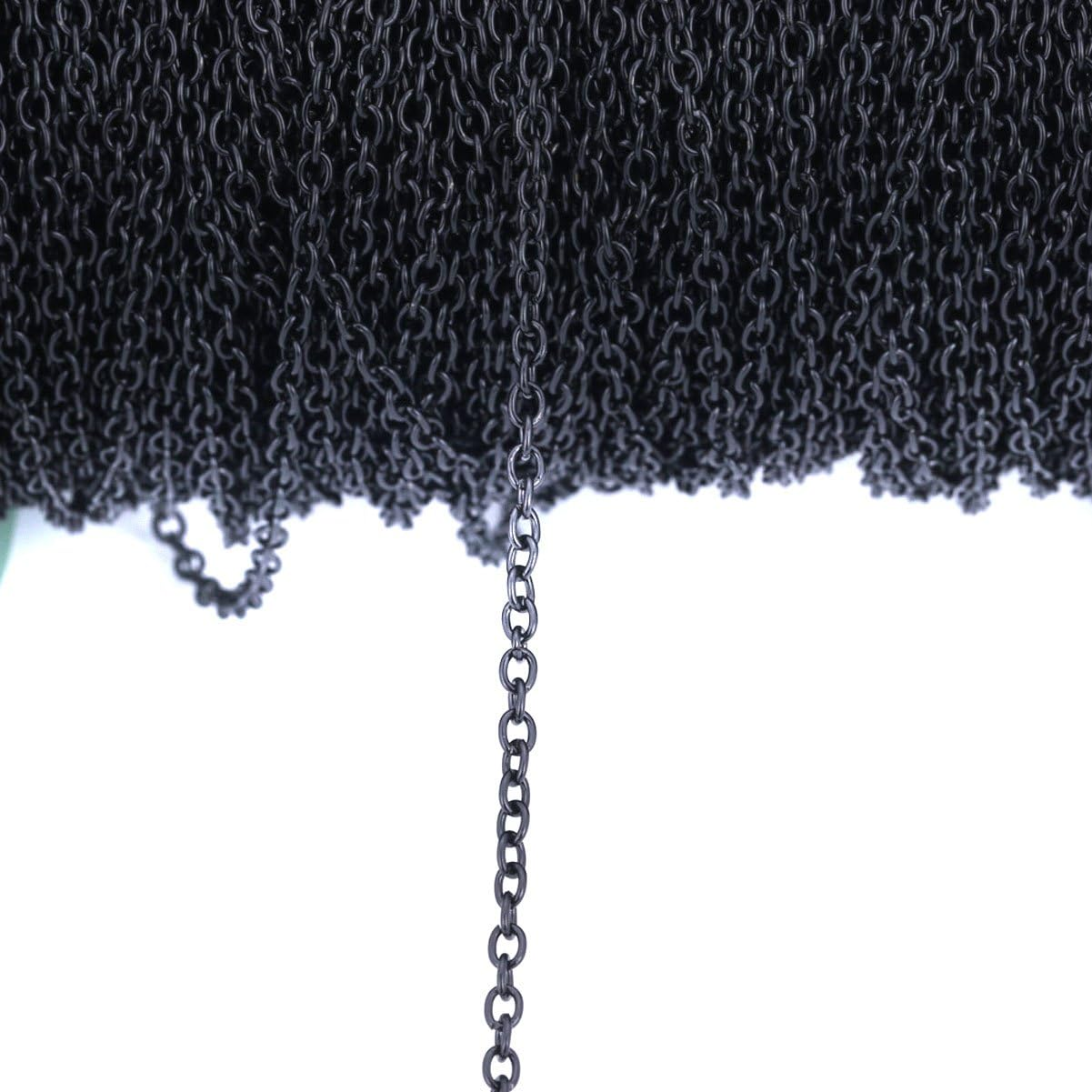 32.8 Ft Small Link 4 X 6Mm Iron Twisted Cross Chains - DIY Making Necklace Bracelet Jewelry Accessories Cable Chain (KC Gold)