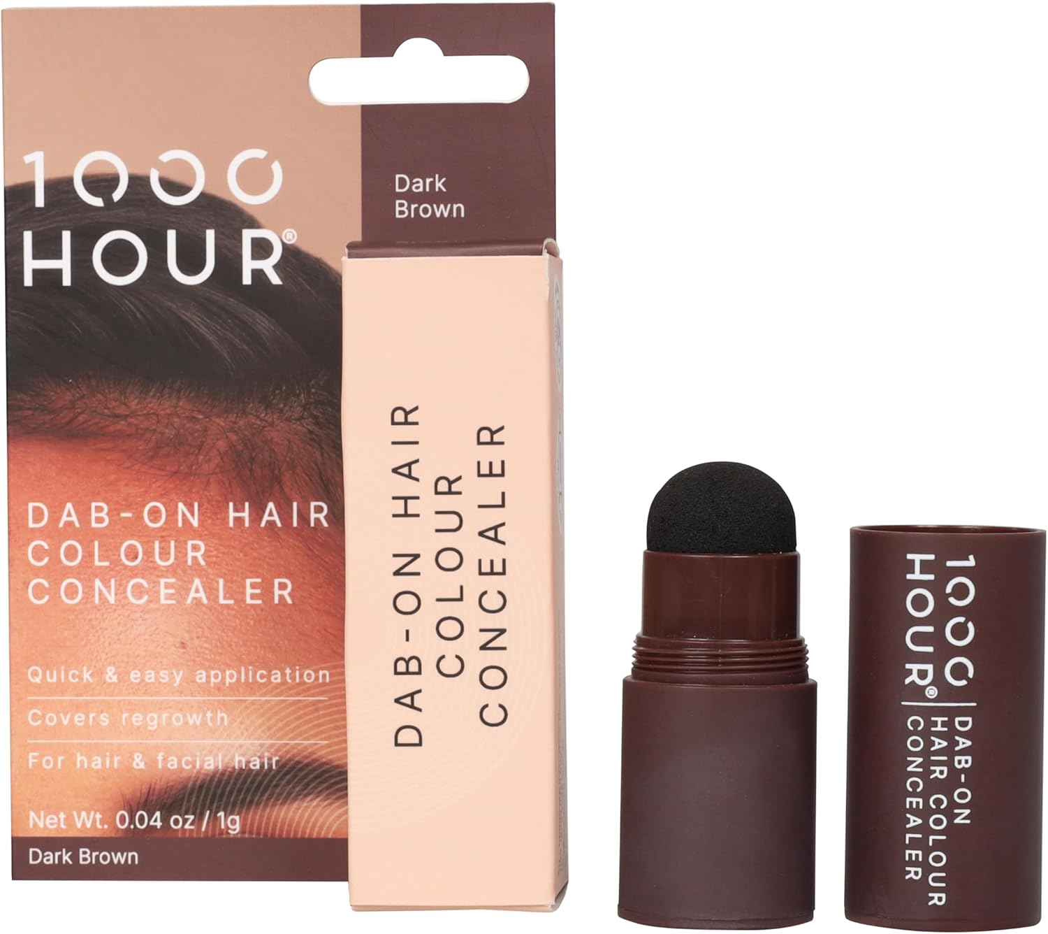 1000 HOUR Dab-On Hair Colour Concealer, Dark Brown