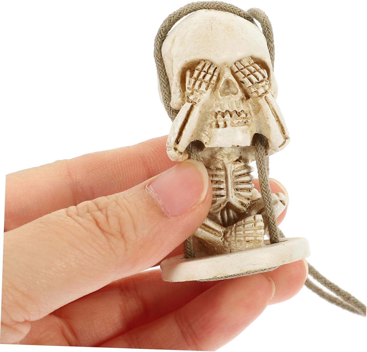 MERRYHAPY Rear View Mirror Skull Pendant Car Decor Accessory Resin Skull Ornament for Halloween Party