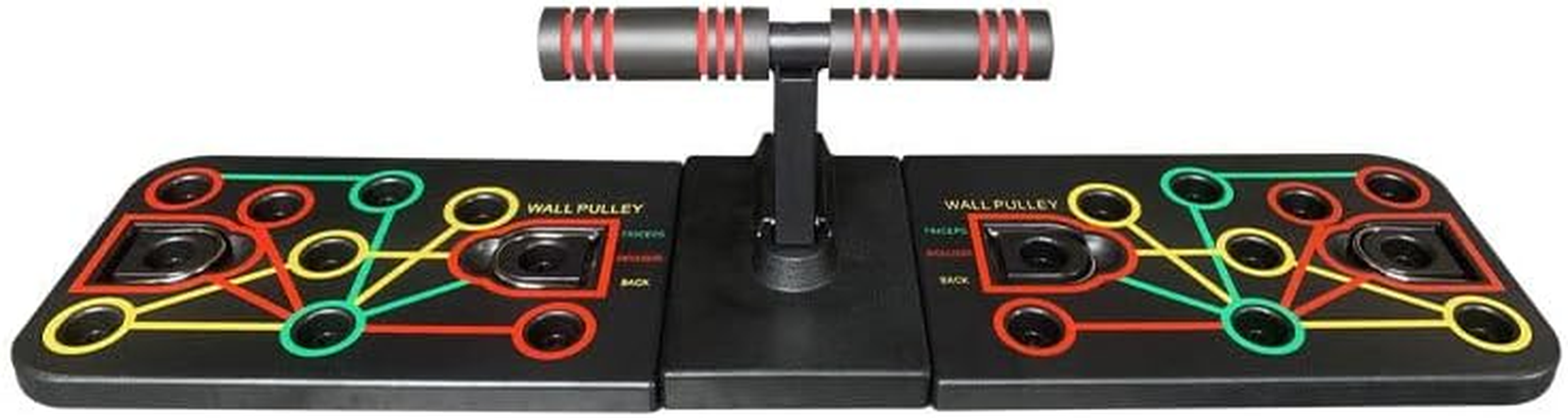 Push up Board with Sit up Stand,Portable Home Gym Equiptment,Pilates Exercise & Fitness Accessories with Resistance Bands,Strength Training Equipment