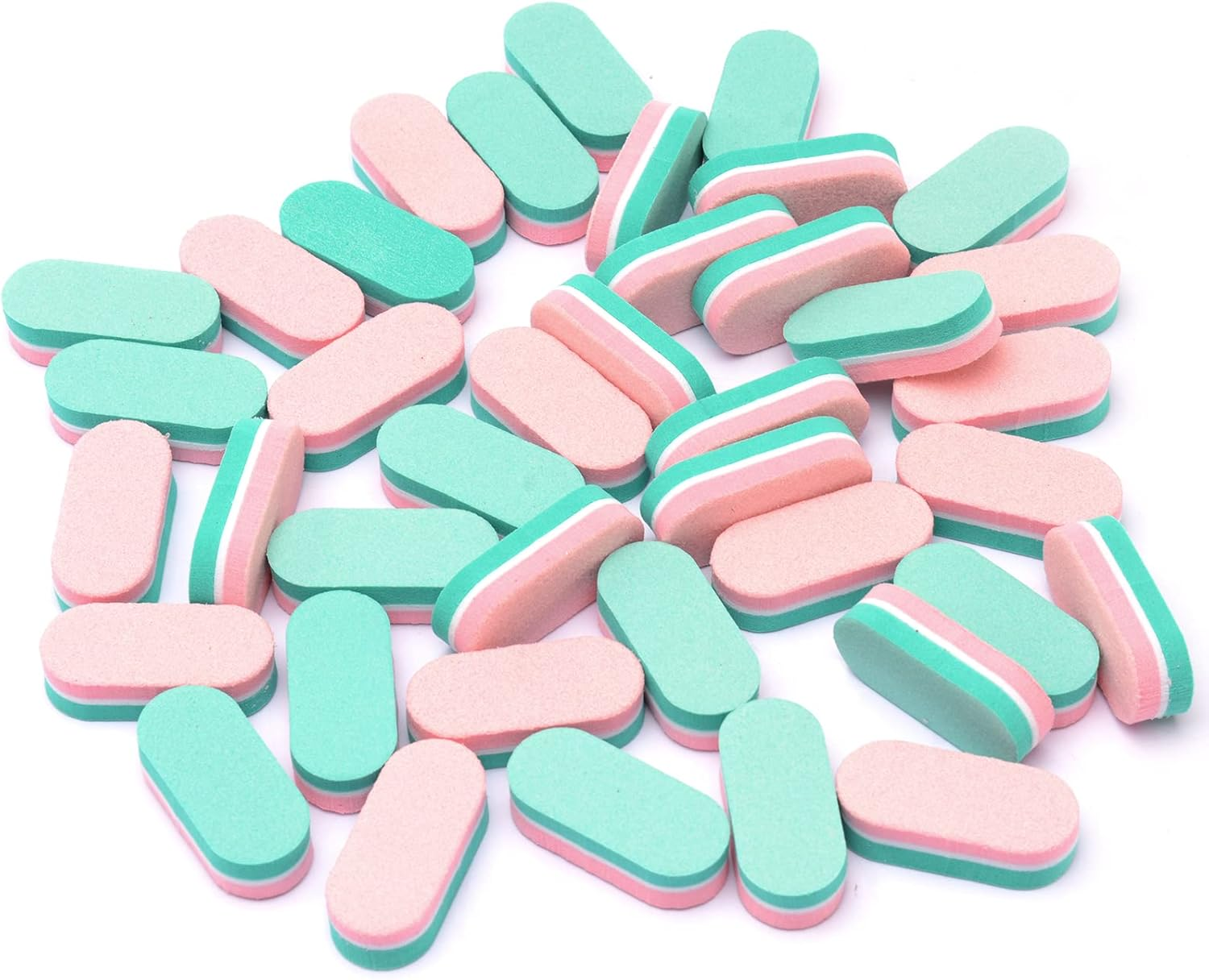 Diesisa Mini Nail Buffers, 40Pc 100/180 Grit Sponge Mini Nail Files Bulk for Acrylic Nails, Buffer Block Nail File,Mini Bulk Nail Buffers Double Sided for Manicure Tools - Pink/Purple