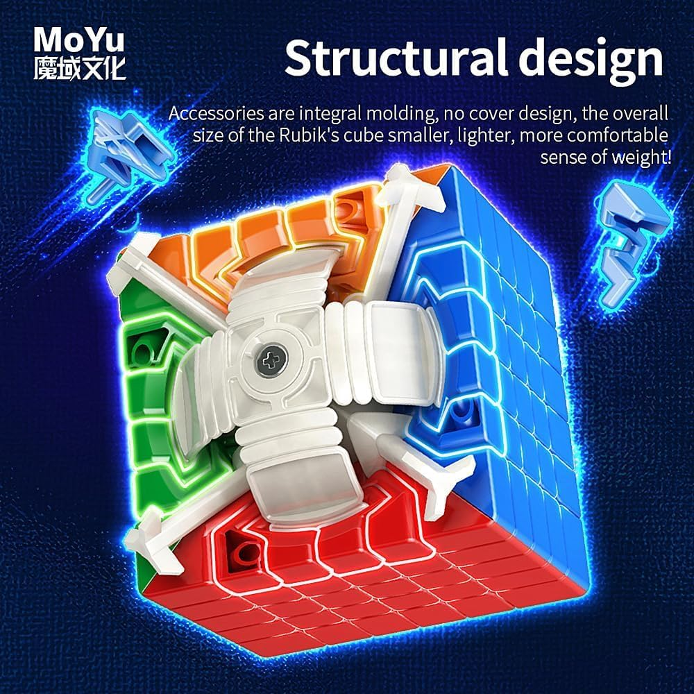GAREGEAR Moyu Meilong 6X6 V2 Magnetic Speed Cube - Stickerless image number 5