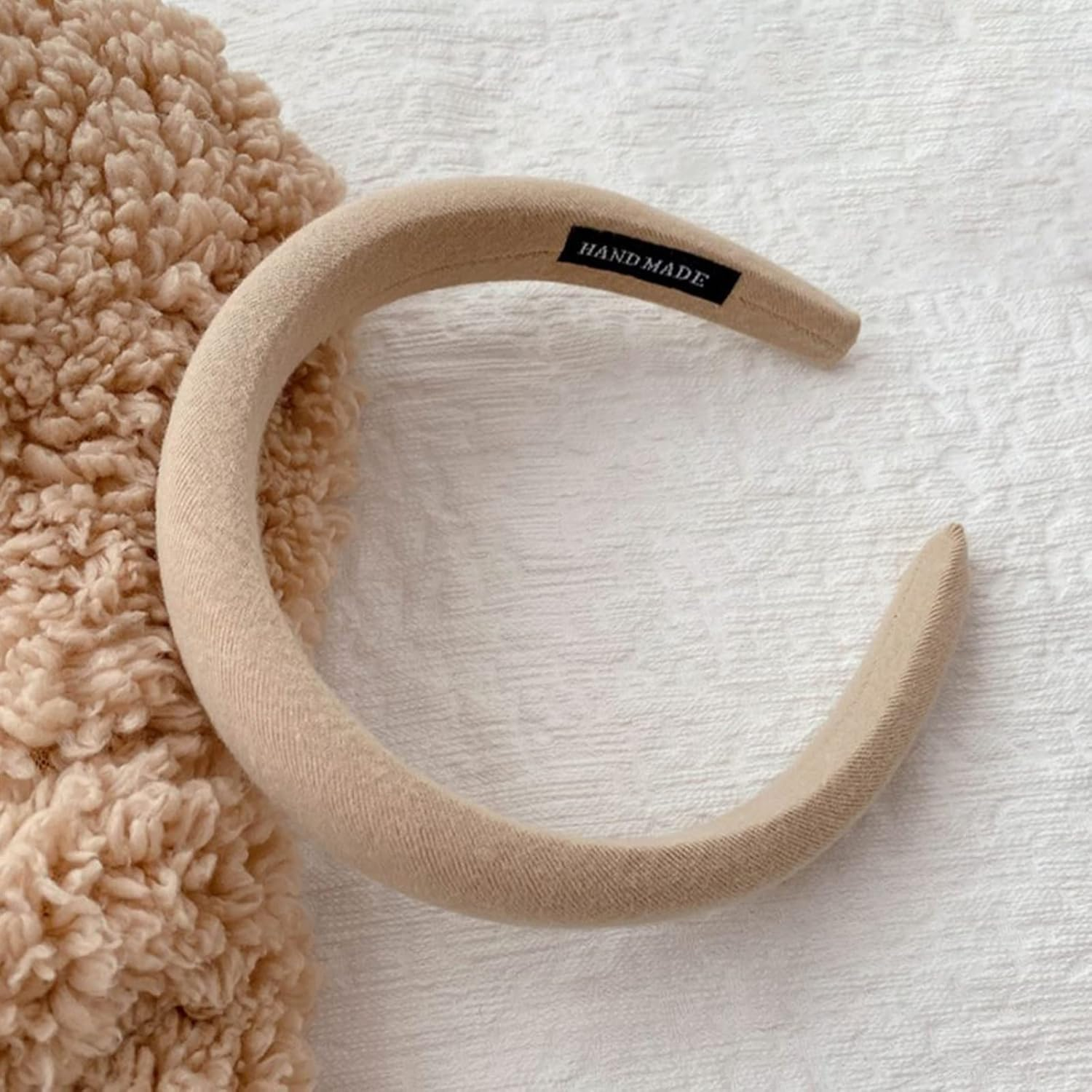 Aoozleny 6 Pcs Knotted Wide Headbands for Fashion Women Girls Cute, Non-Slip Solid Color Hair Bands Hair Hoops Hair Accessories for Daily Festival Gifts (Plush Style) image number 6