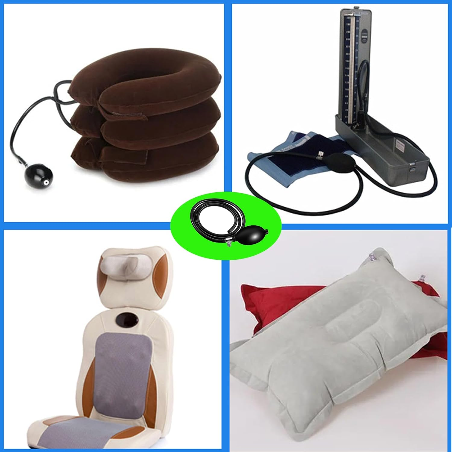 2 Set Blood Pressure Bulb Pump Replacement Rubber Inflation Bulb Adjustable Blood Pressure Pump Blood Pressure Monitor Manual Pump Pressure Hand Pump with Tubing Air Valve for Sphygmomanometer image number 3